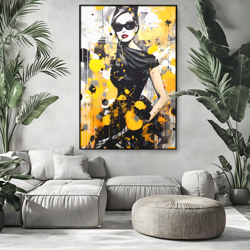 Tablou Canvas Premium LuxCanva® C1167, Queen Of Fashion , Culori, Lady, Style, Dress, Bar, Relaxare, Culori Vibrante