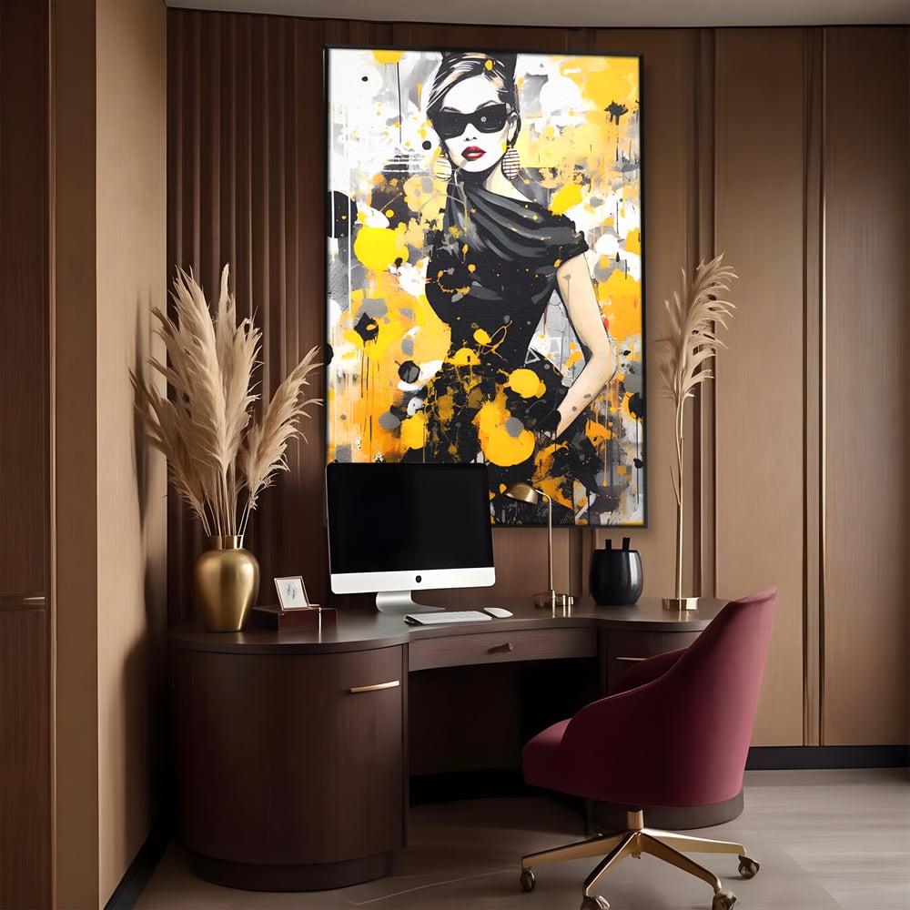 Tablou Canvas Premium LuxCanva® C1167, Queen Of Fashion , Culori, Lady, Style, Dress, Bar, Relaxare, Culori Vibrante
