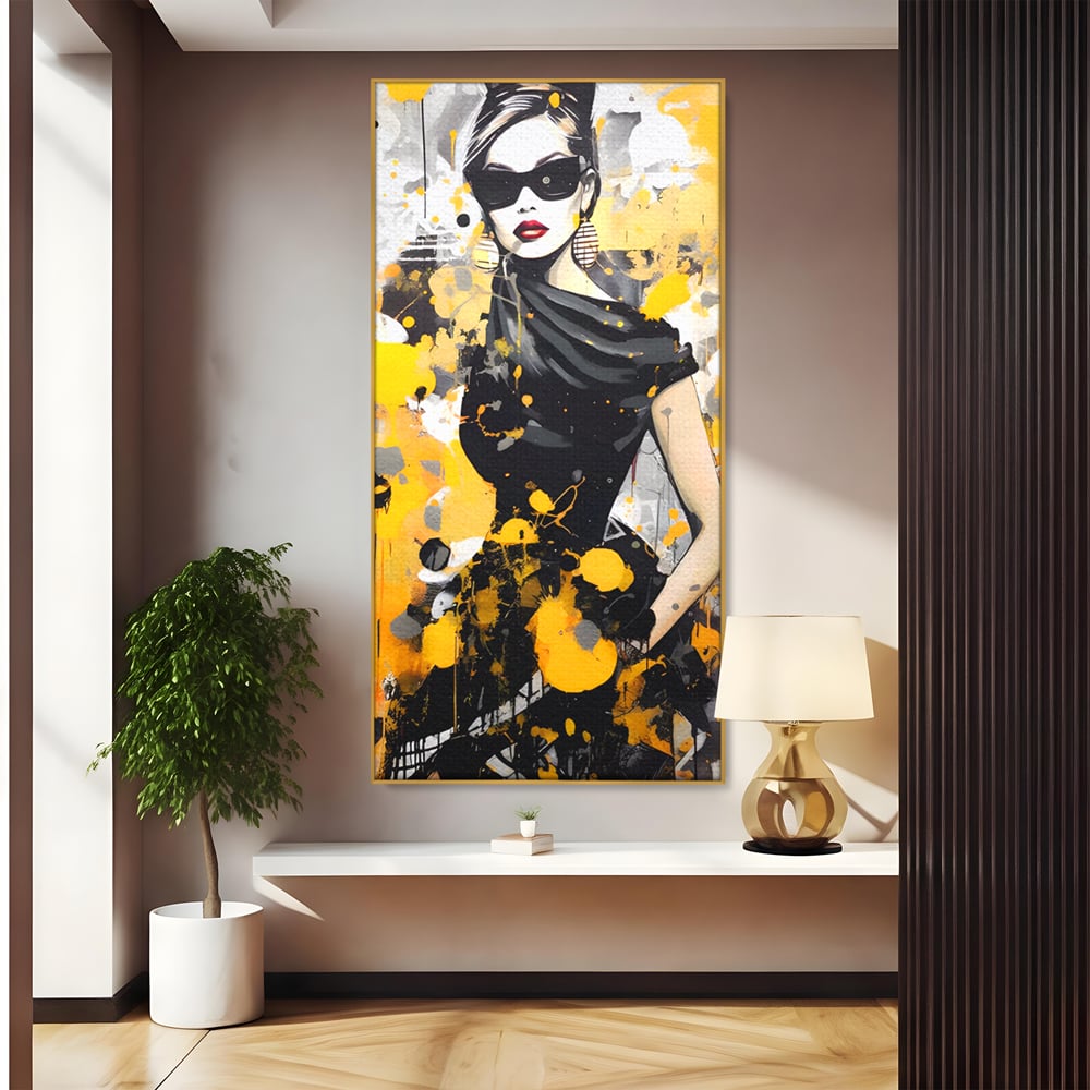 Tablou Canvas Premium LuxCanva® C1167, Queen Of Fashion , Culori, Lady, Style, Dress, Bar, Relaxare, Culori Vibrante