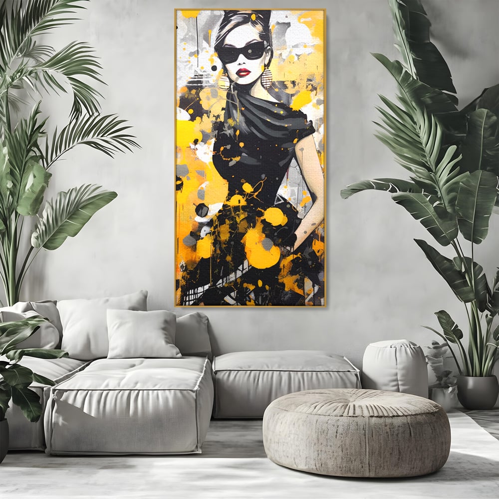 Tablou Canvas Premium LuxCanva® C1167, Queen Of Fashion , Culori, Lady, Style, Dress, Bar, Relaxare, Culori Vibrante