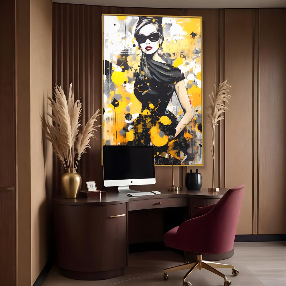 Tablou Canvas Premium LuxCanva® C1167, Queen Of Fashion , Culori, Lady, Style, Dress, Bar, Relaxare, Culori Vibrante