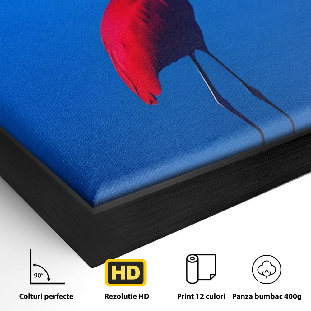 Tablou Canvas Premium LuxCanva® C1171, Red Flamingo , Culori, Nature, Animals, Freedom, Living Room, Bar, Relaxare, Culori Vibrante