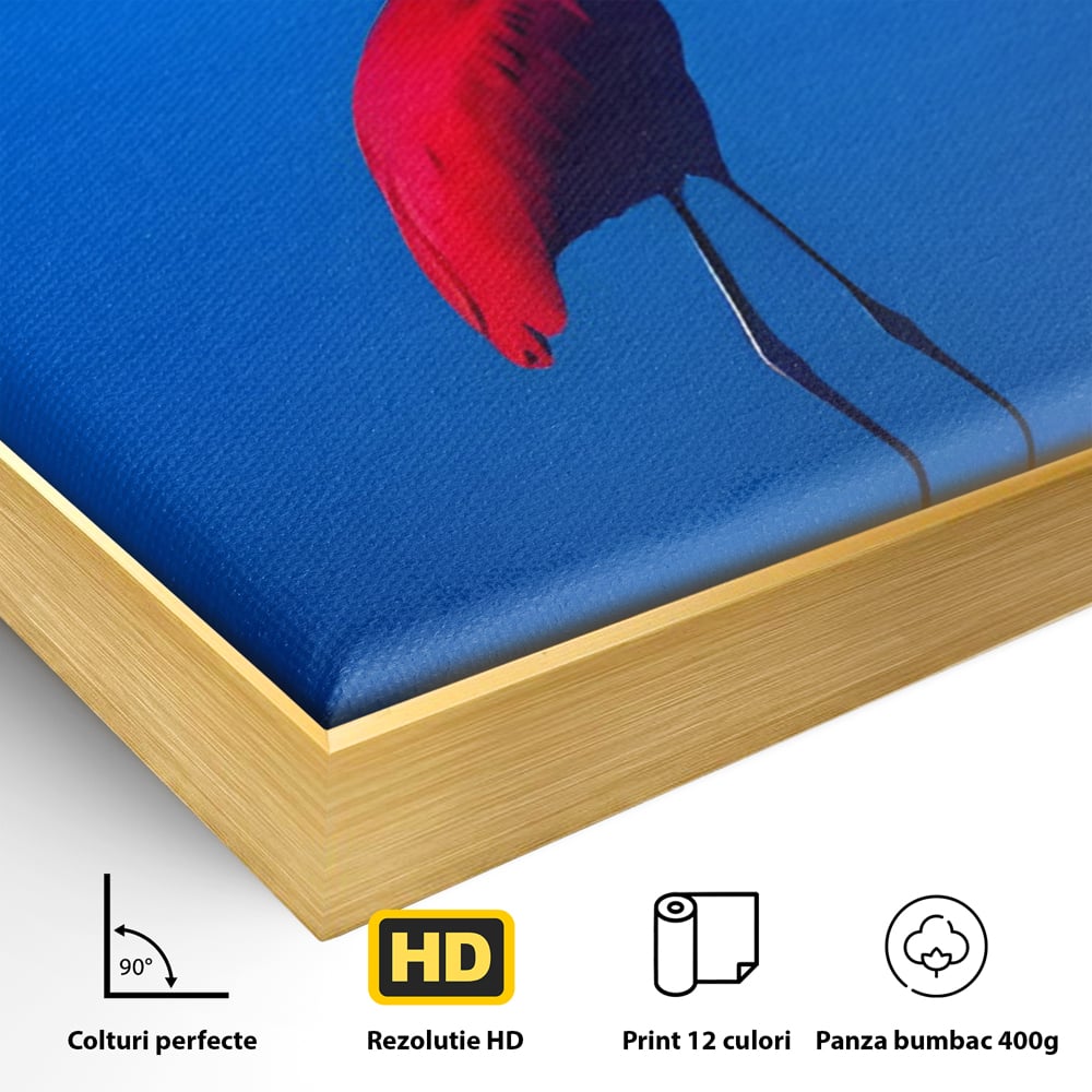 Tablou Canvas Premium LuxCanva® C1171, Red Flamingo , Culori, Nature, Animals, Freedom, Living Room, Bar, Relaxare, Culori Vibrante