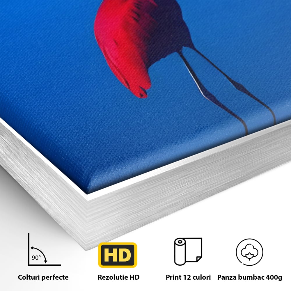 Tablou Canvas Premium LuxCanva® C1171, Red Flamingo , Culori, Nature, Animals, Freedom, Living Room, Bar, Relaxare, Culori Vibrante