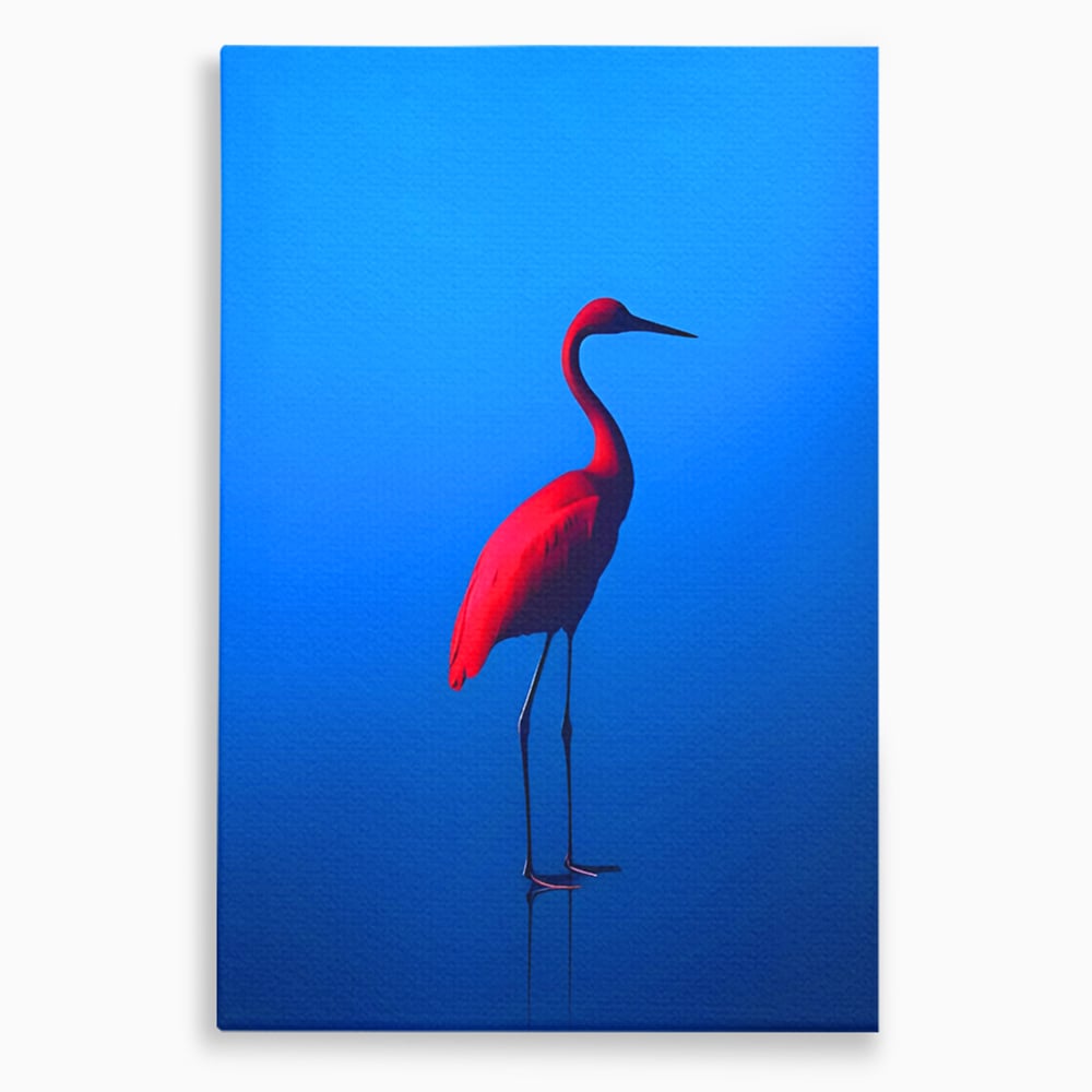 Tablou Canvas Premium LuxCanva® C1171, Red Flamingo , Culori, Nature, Animals, Freedom, Living Room, Bar, Relaxare, Culori Vibrante