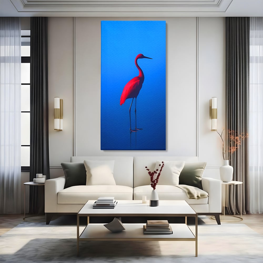 Tablou Canvas Premium LuxCanva® C1171, Red Flamingo , Culori, Nature, Animals, Freedom, Living Room, Bar, Relaxare, Culori Vibrante
