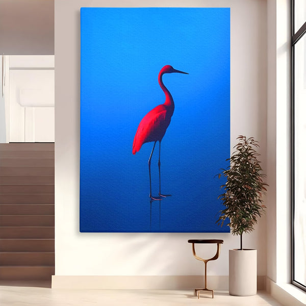 Tablou Canvas Premium LuxCanva® C1171, Red Flamingo , Culori, Nature, Animals, Freedom, Living Room, Bar, Relaxare, Culori Vibrante