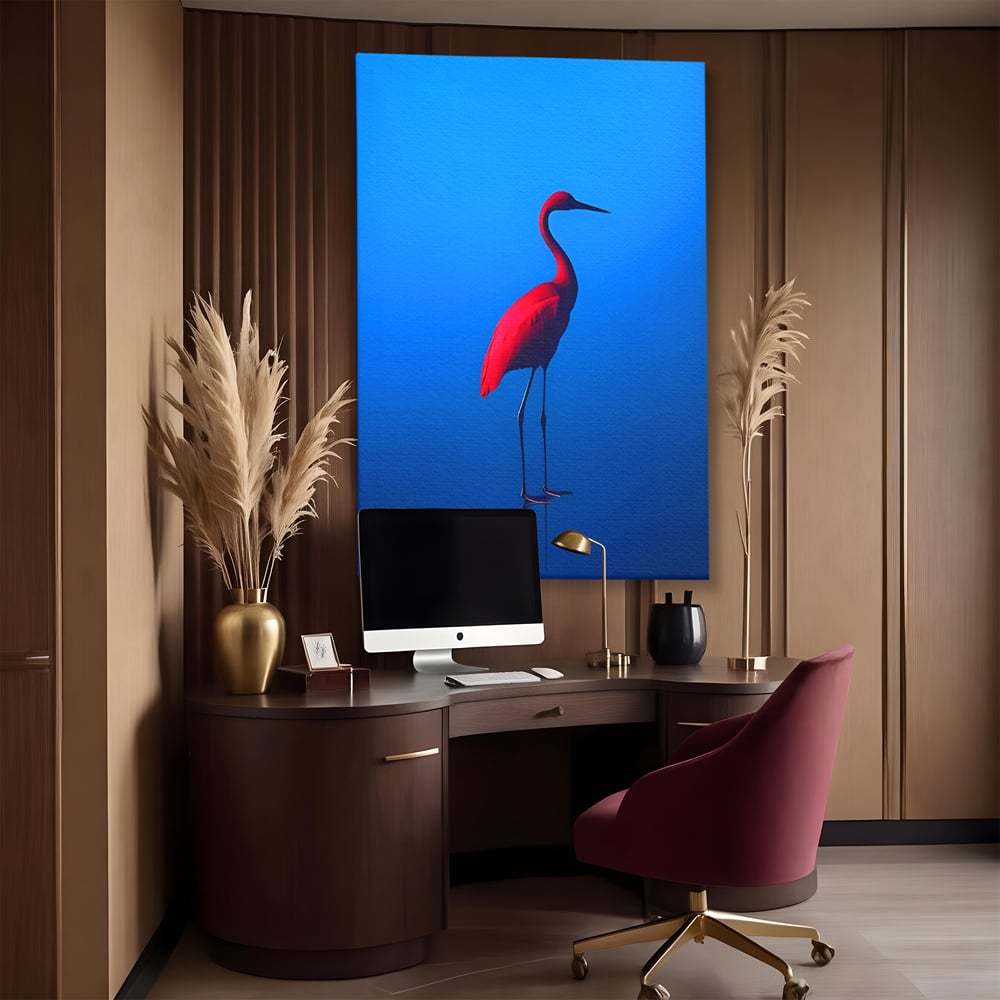 Tablou Canvas Premium LuxCanva® C1171, Red Flamingo , Culori, Nature, Animals, Freedom, Living Room, Bar, Relaxare, Culori Vibrante