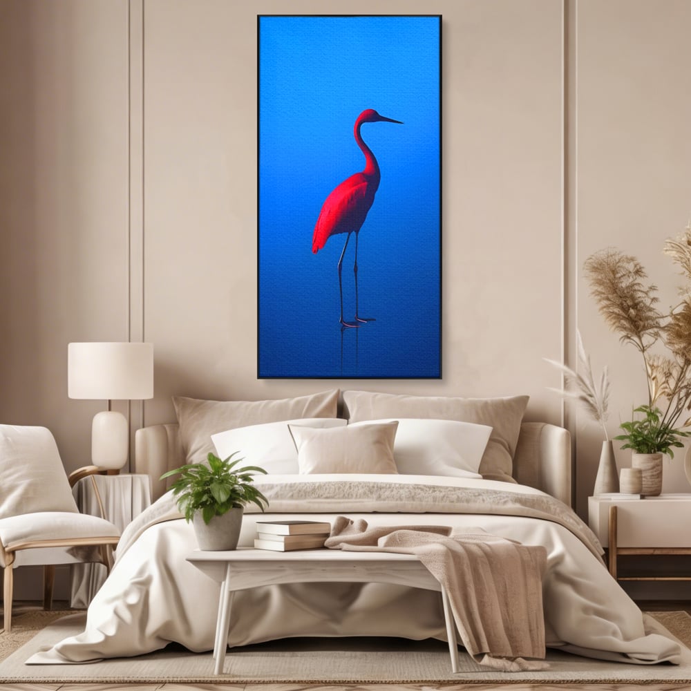 Tablou Canvas Premium LuxCanva® C1171, Red Flamingo , Culori, Nature, Animals, Freedom, Living Room, Bar, Relaxare, Culori Vibrante