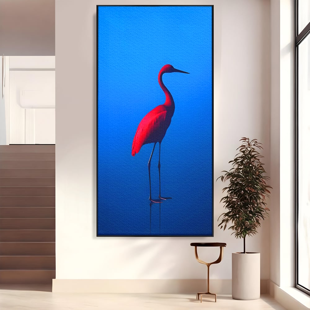 Tablou Canvas Premium LuxCanva® C1171, Red Flamingo , Culori, Nature, Animals, Freedom, Living Room, Bar, Relaxare, Culori Vibrante