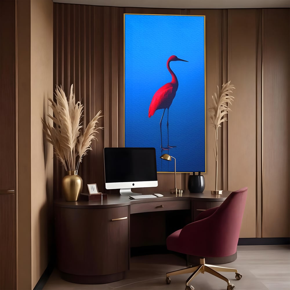Tablou Canvas Premium LuxCanva® C1171, Red Flamingo , Culori, Nature, Animals, Freedom, Living Room, Bar, Relaxare, Culori Vibrante