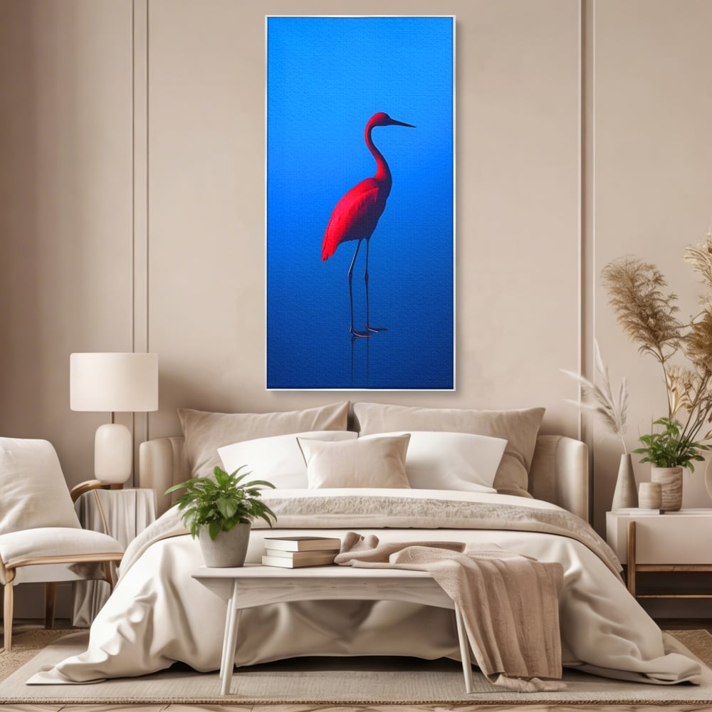 Tablou Canvas Premium LuxCanva® C1171, Red Flamingo , Culori, Nature, Animals, Freedom, Living Room, Bar, Relaxare, Culori Vibrante