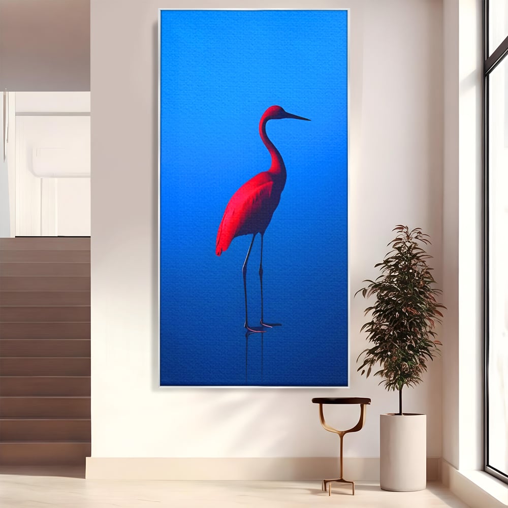 Tablou Canvas Premium LuxCanva® C1171, Red Flamingo , Culori, Nature, Animals, Freedom, Living Room, Bar, Relaxare, Culori Vibrante