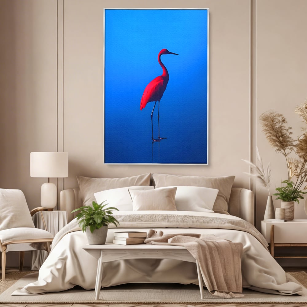 Tablou Canvas Premium LuxCanva® C1171, Red Flamingo , Culori, Nature, Animals, Freedom, Living Room, Bar, Relaxare, Culori Vibrante