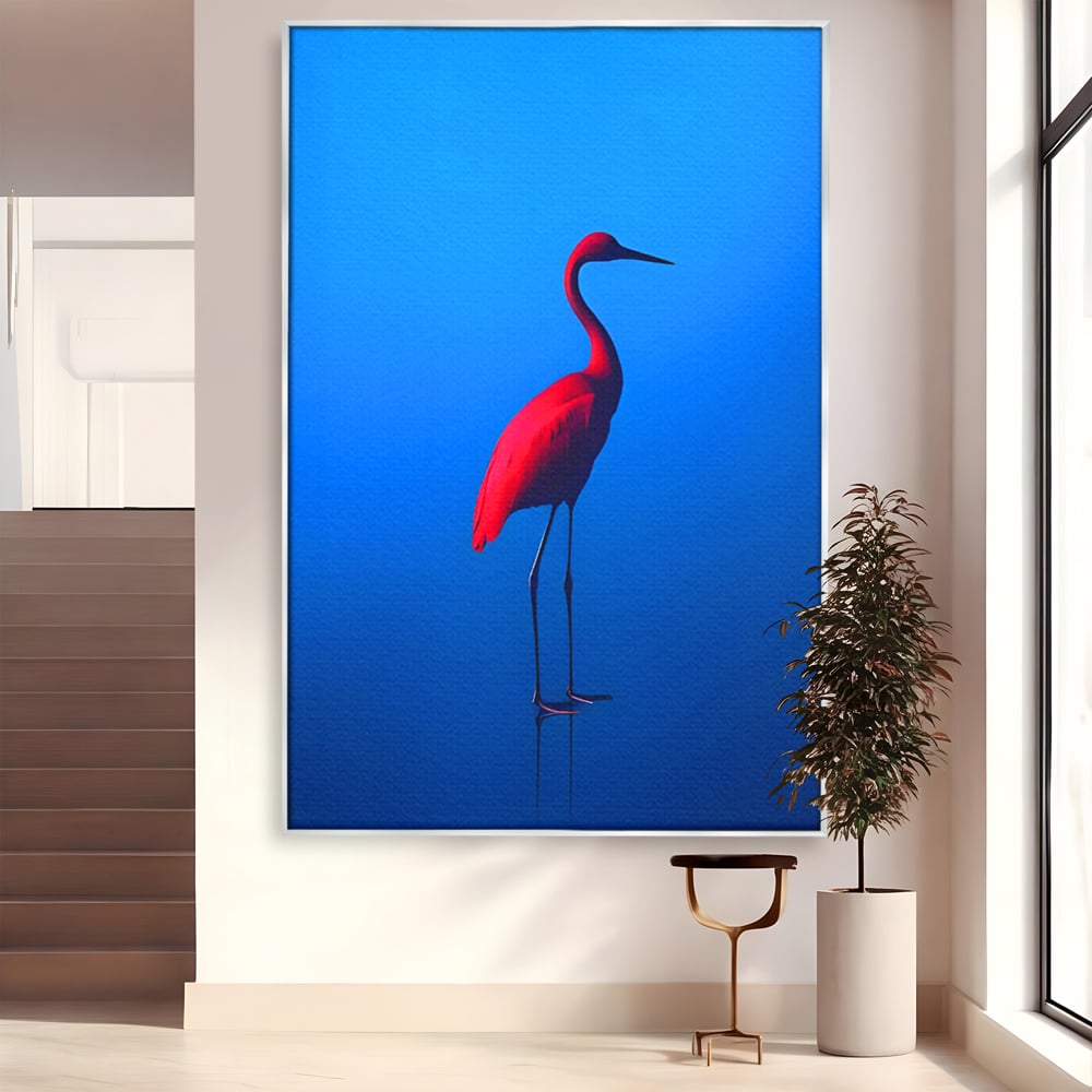 Tablou Canvas Premium LuxCanva® C1171, Red Flamingo , Culori, Nature, Animals, Freedom, Living Room, Bar, Relaxare, Culori Vibrante