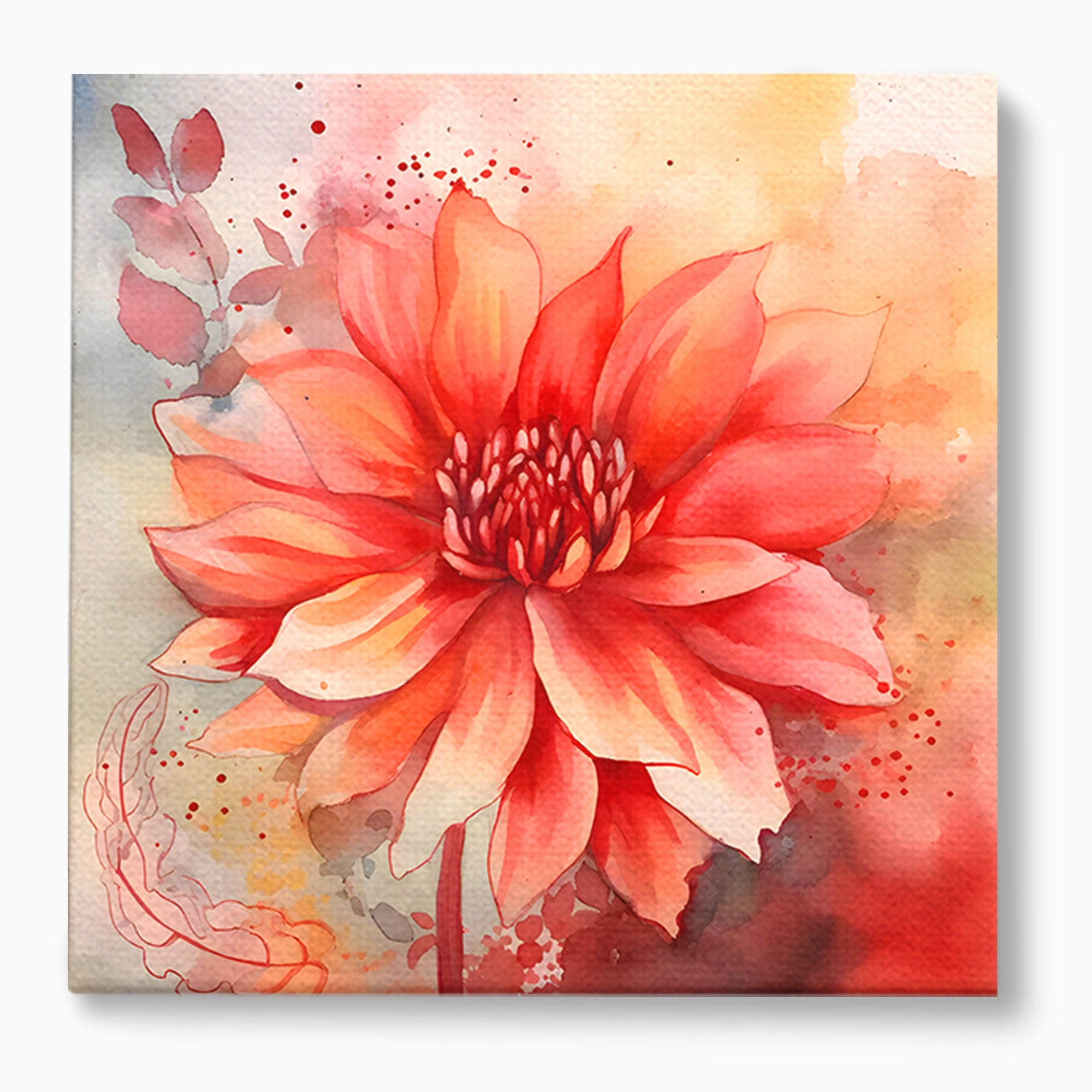 Tablou Canvas Premium LuxCanva® C1172, Floare De Foc, Floare, Arta Abstracta, Natura, Dormitor, Living, Culori Vibrante