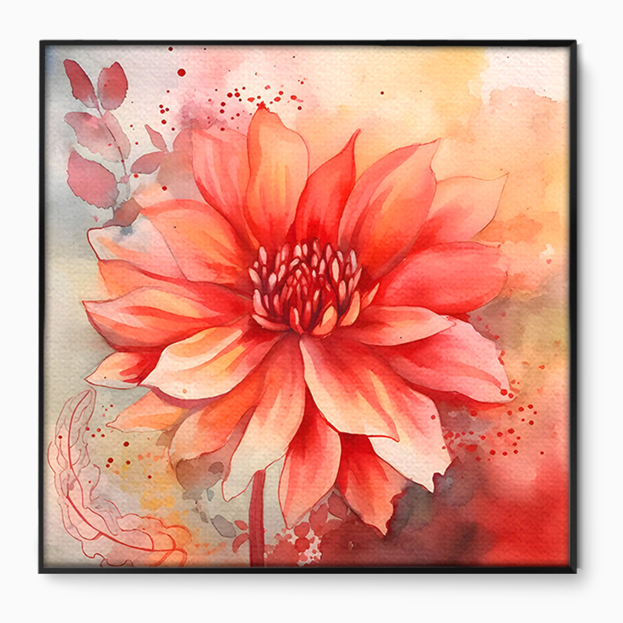 Tablou Canvas Premium LuxCanva® C1172, Floare De Foc, Floare, Arta Abstracta, Natura, Dormitor, Living, Culori Vibrante