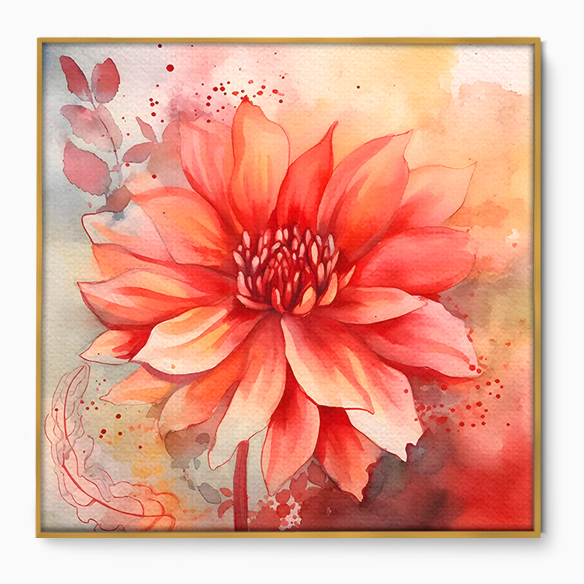 Tablou Canvas Premium LuxCanva® C1172, Floare De Foc, Floare, Arta Abstracta, Natura, Dormitor, Living, Culori Vibrante