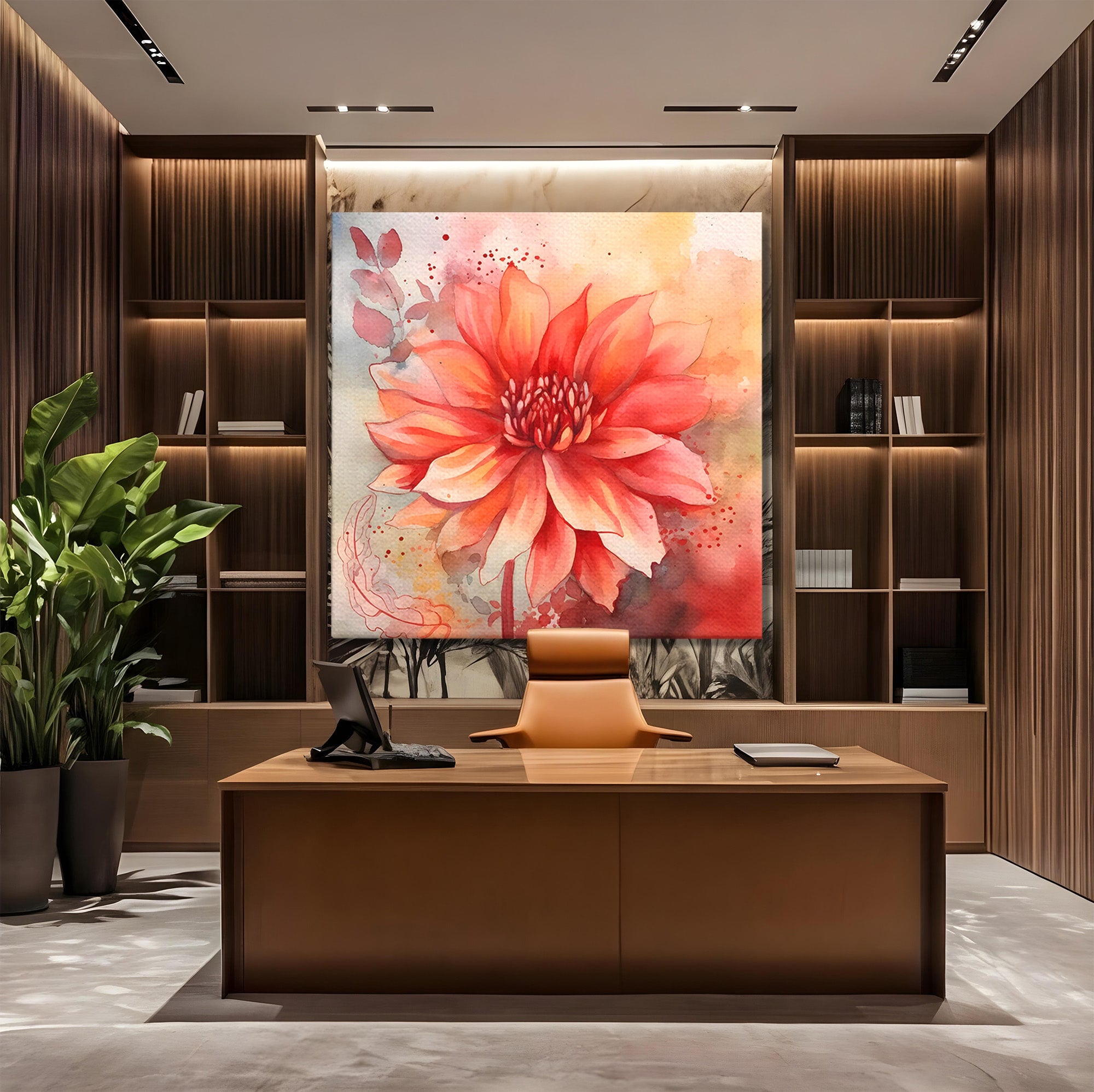 Tablou Canvas Premium LuxCanva® C1172, Floare De Foc, Floare, Arta Abstracta, Natura, Dormitor, Living, Culori Vibrante