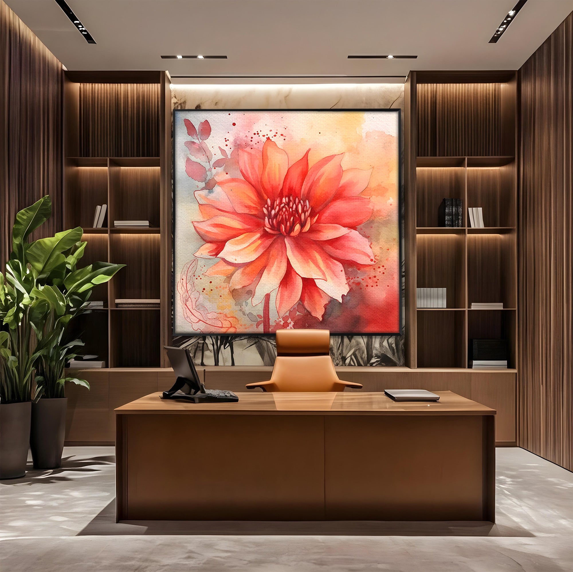 Tablou Canvas Premium LuxCanva® C1172, Floare De Foc, Floare, Arta Abstracta, Natura, Dormitor, Living, Culori Vibrante