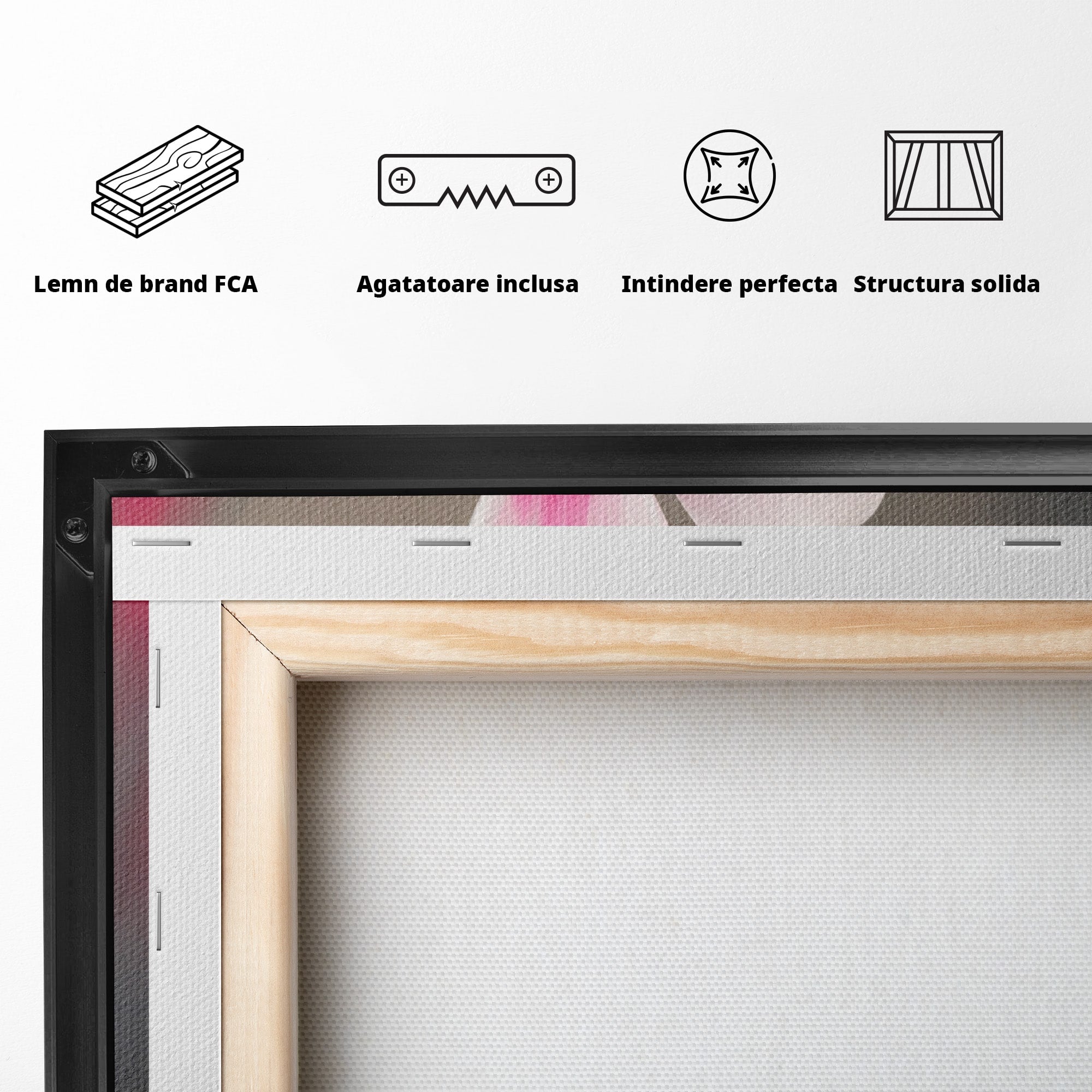 Tablou Canvas Premium LuxCanva® C1173, Floare De Cires Pe Pietre, Floare, Pietre, Zen, Armonie, Meditatie, Dormitor, Living, Culori Vibrante