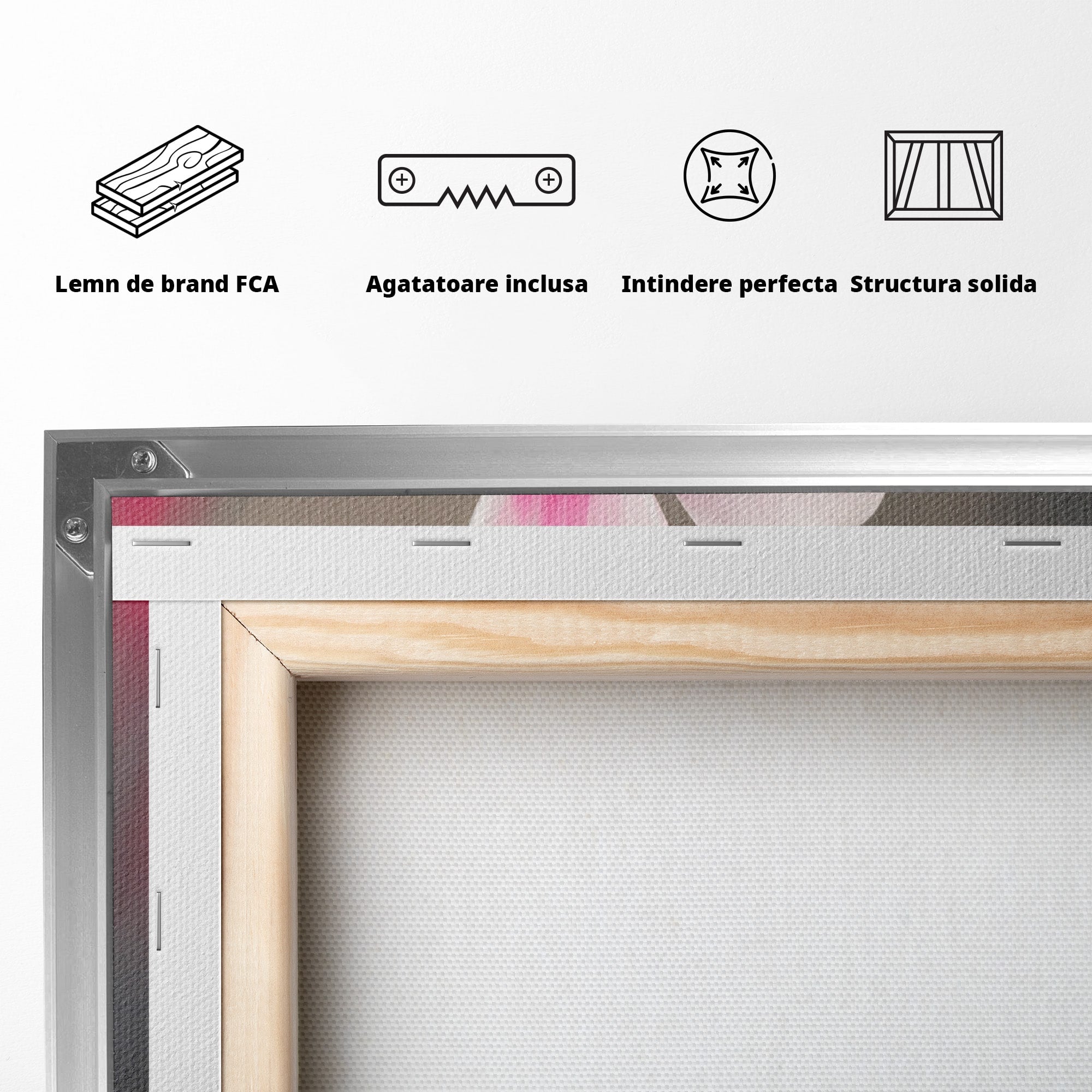 Tablou Canvas Premium LuxCanva® C1173, Floare De Cires Pe Pietre, Floare, Pietre, Zen, Armonie, Meditatie, Dormitor, Living, Culori Vibrante