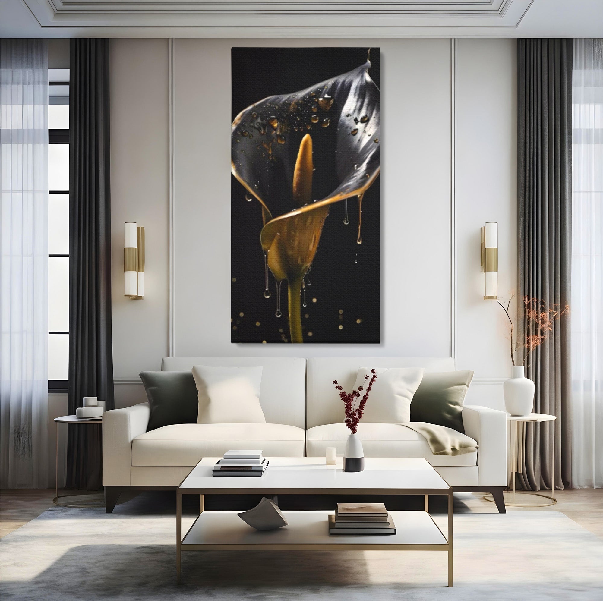 Tablou Canvas Premium LuxCanva® C1174, Floare Eleganta, Floare, Eleganta, Arta, Dormitor, Living, Culori Vibrante