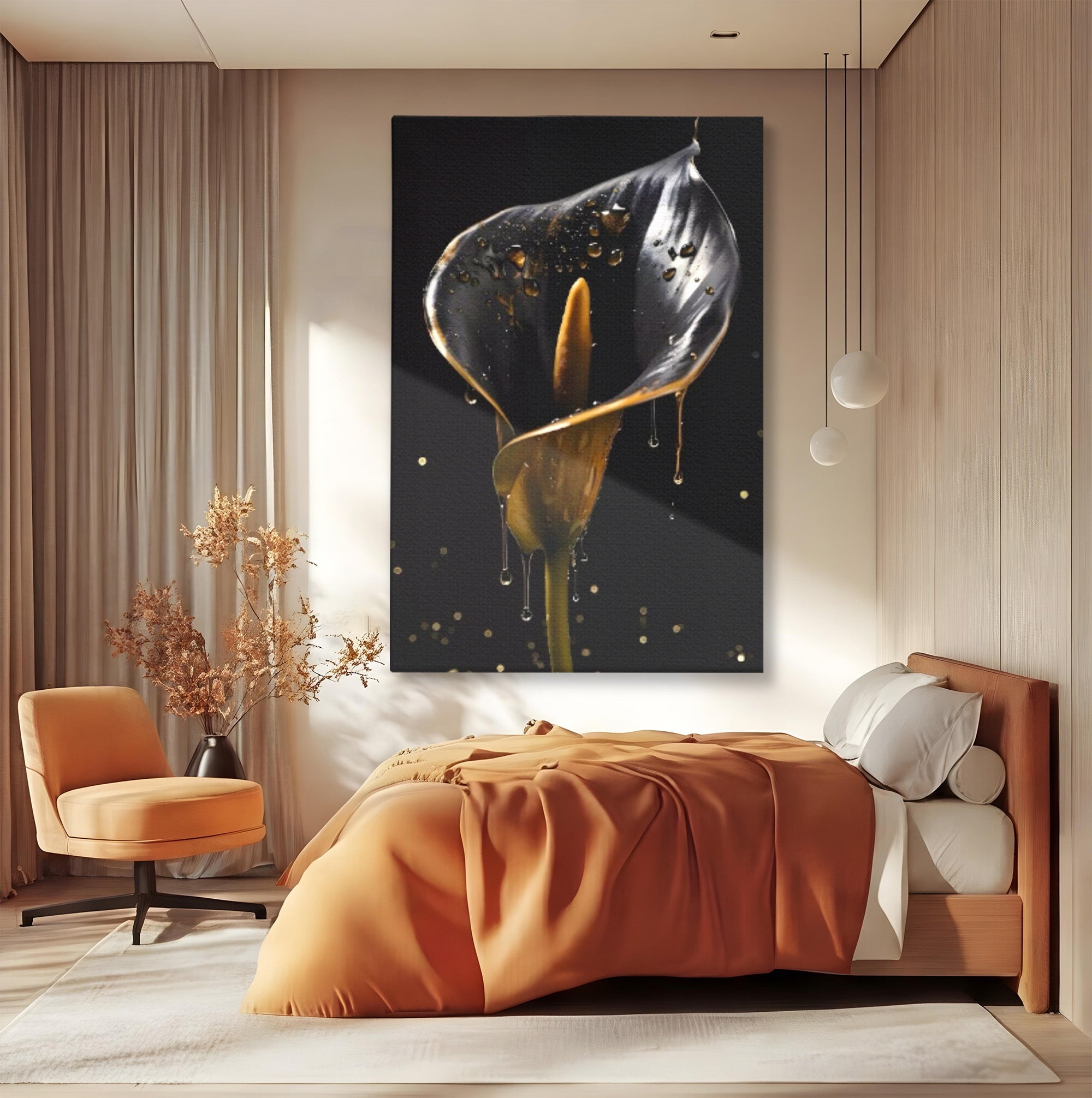 Tablou Canvas Premium LuxCanva® C1174, Floare Eleganta, Floare, Eleganta, Arta, Dormitor, Living, Culori Vibrante