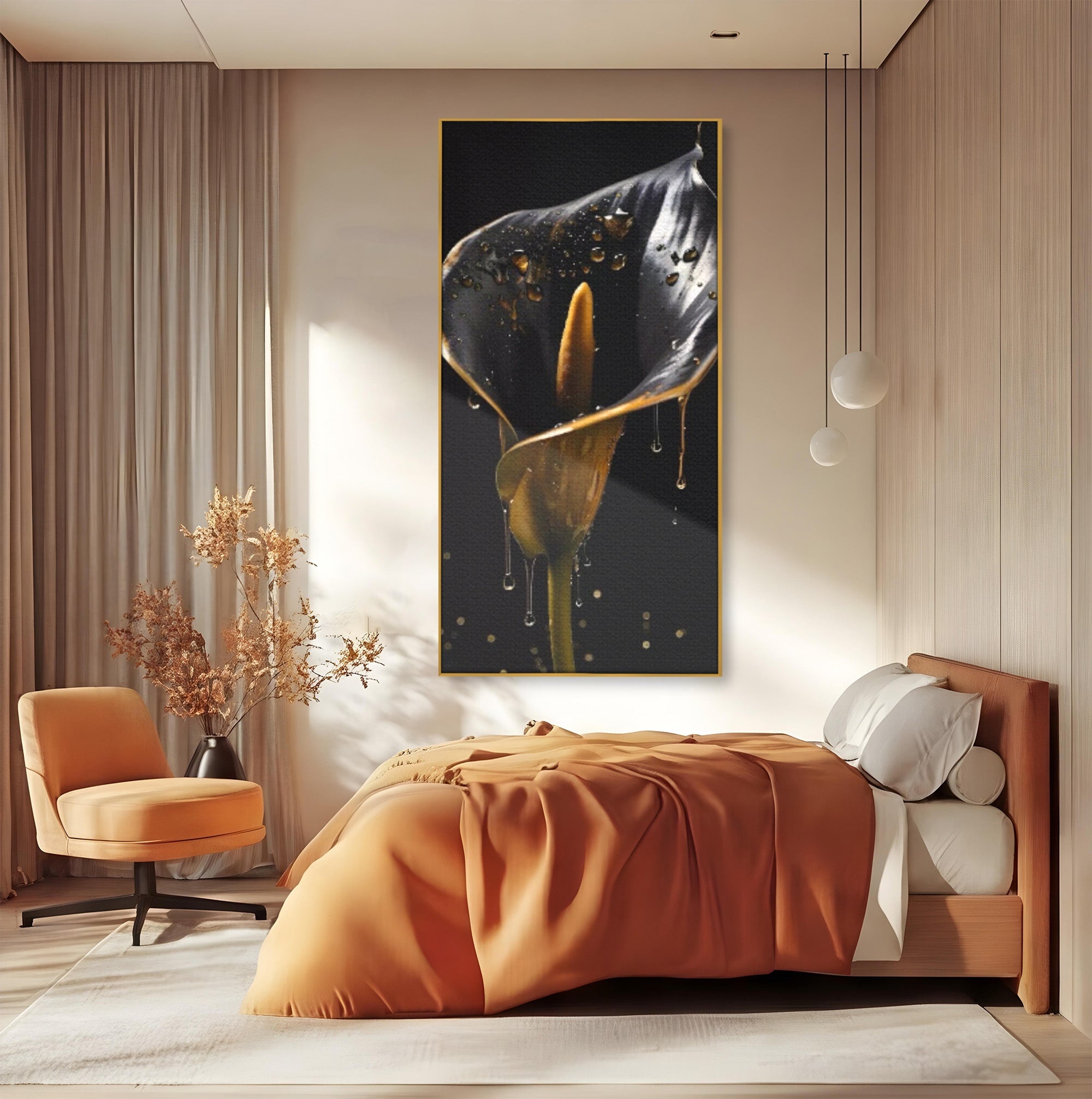 Tablou Canvas Premium LuxCanva® C1174, Floare Eleganta, Floare, Eleganta, Arta, Dormitor, Living, Culori Vibrante