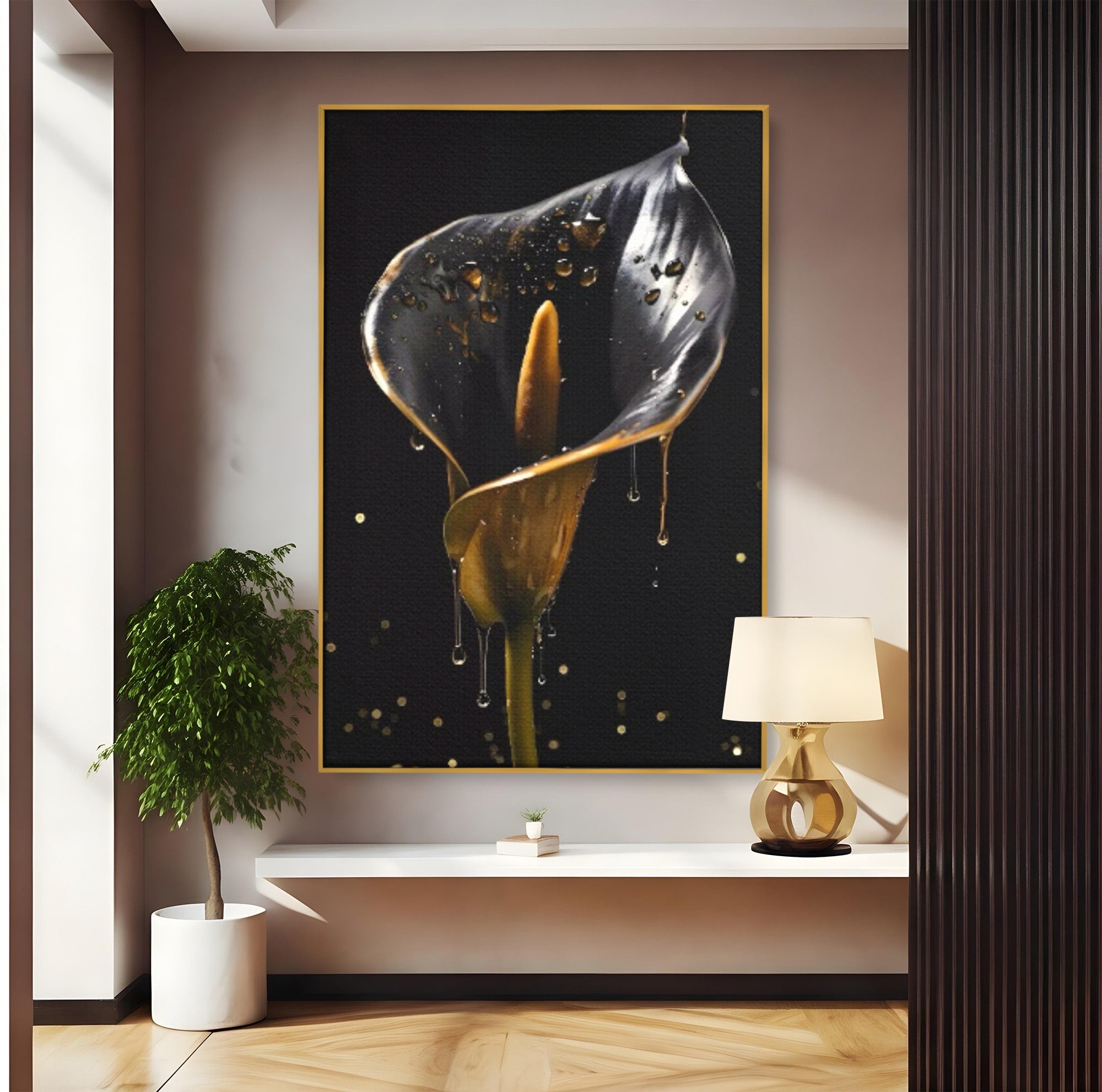 Tablou Canvas Premium LuxCanva® C1174, Floare Eleganta, Floare, Eleganta, Arta, Dormitor, Living, Culori Vibrante