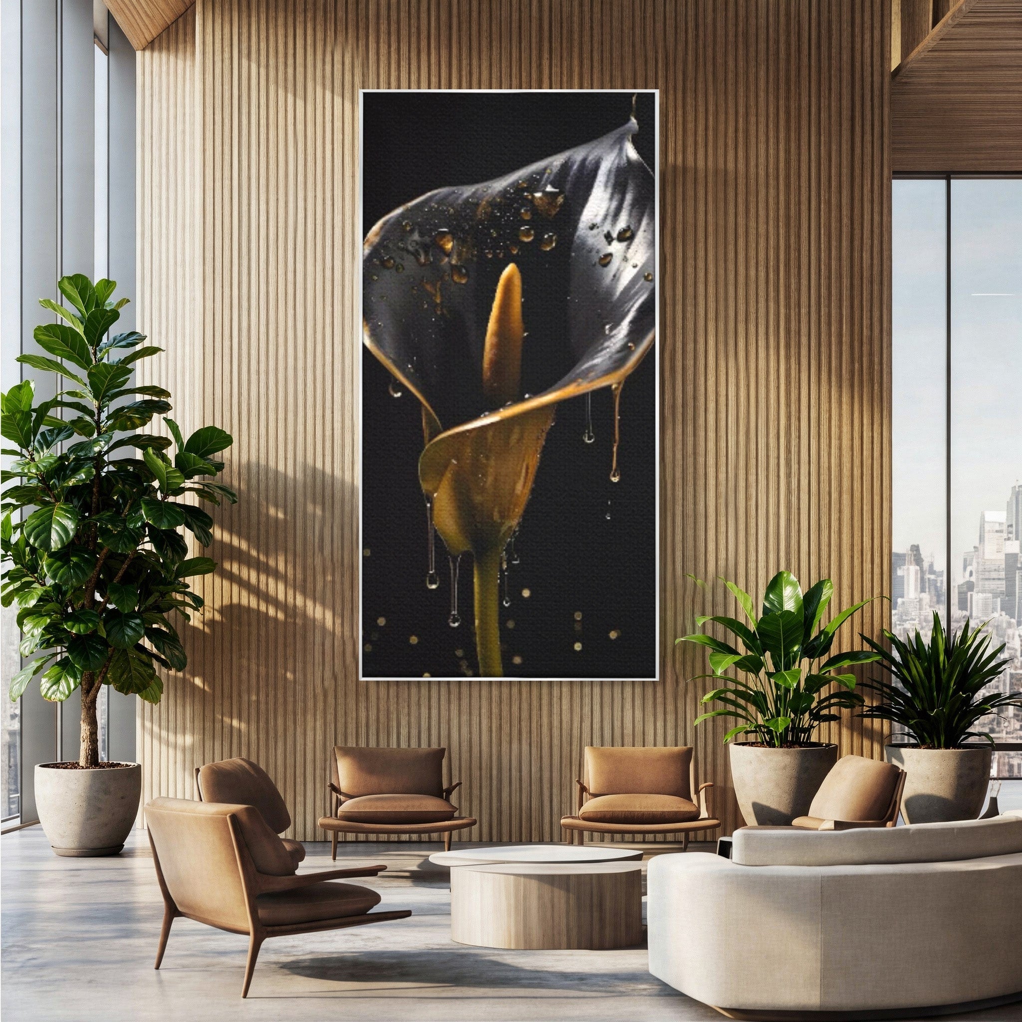Tablou Canvas Premium LuxCanva® C1174, Floare Eleganta, Floare, Eleganta, Arta, Dormitor, Living, Culori Vibrante