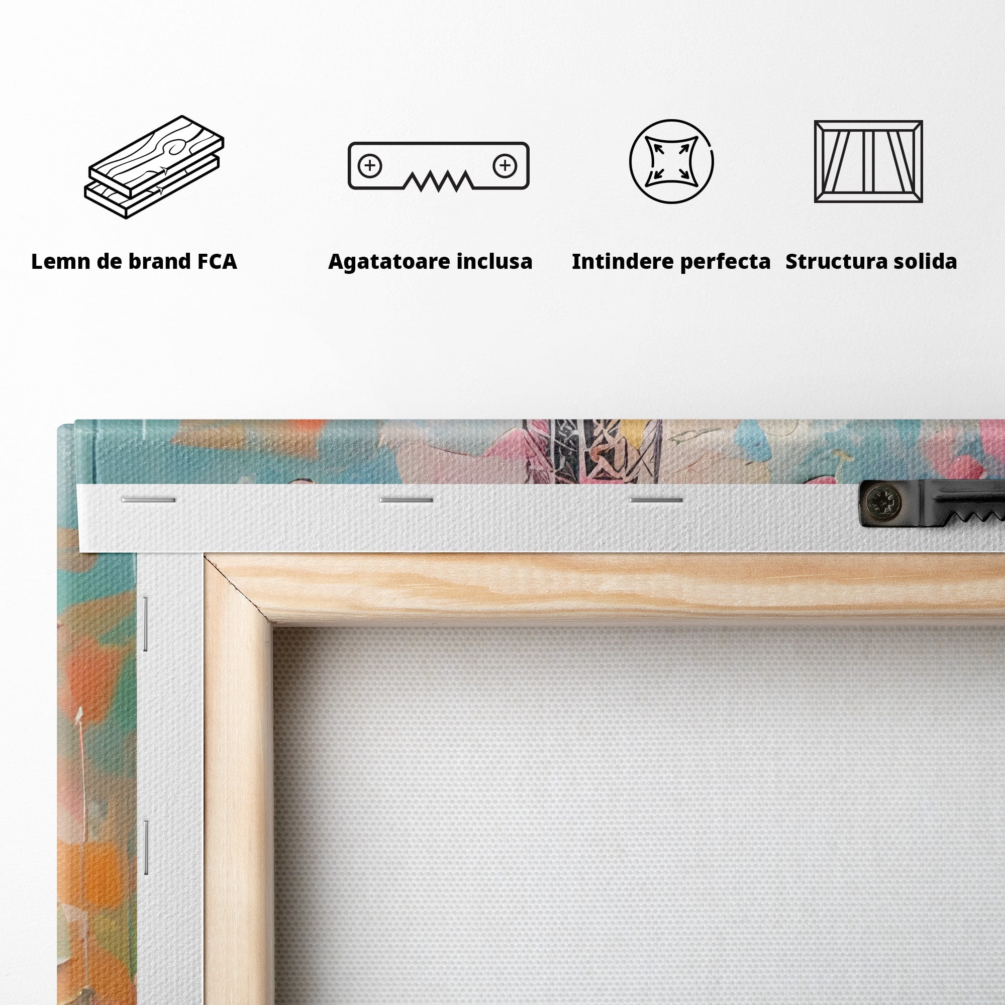 Tablou Canvas Premium LuxCanva® C1175, Turnul Eiffel Primavaratic, Turnul Eiffel, Primavara, Paris, Flori, Living, Culori Vibrante