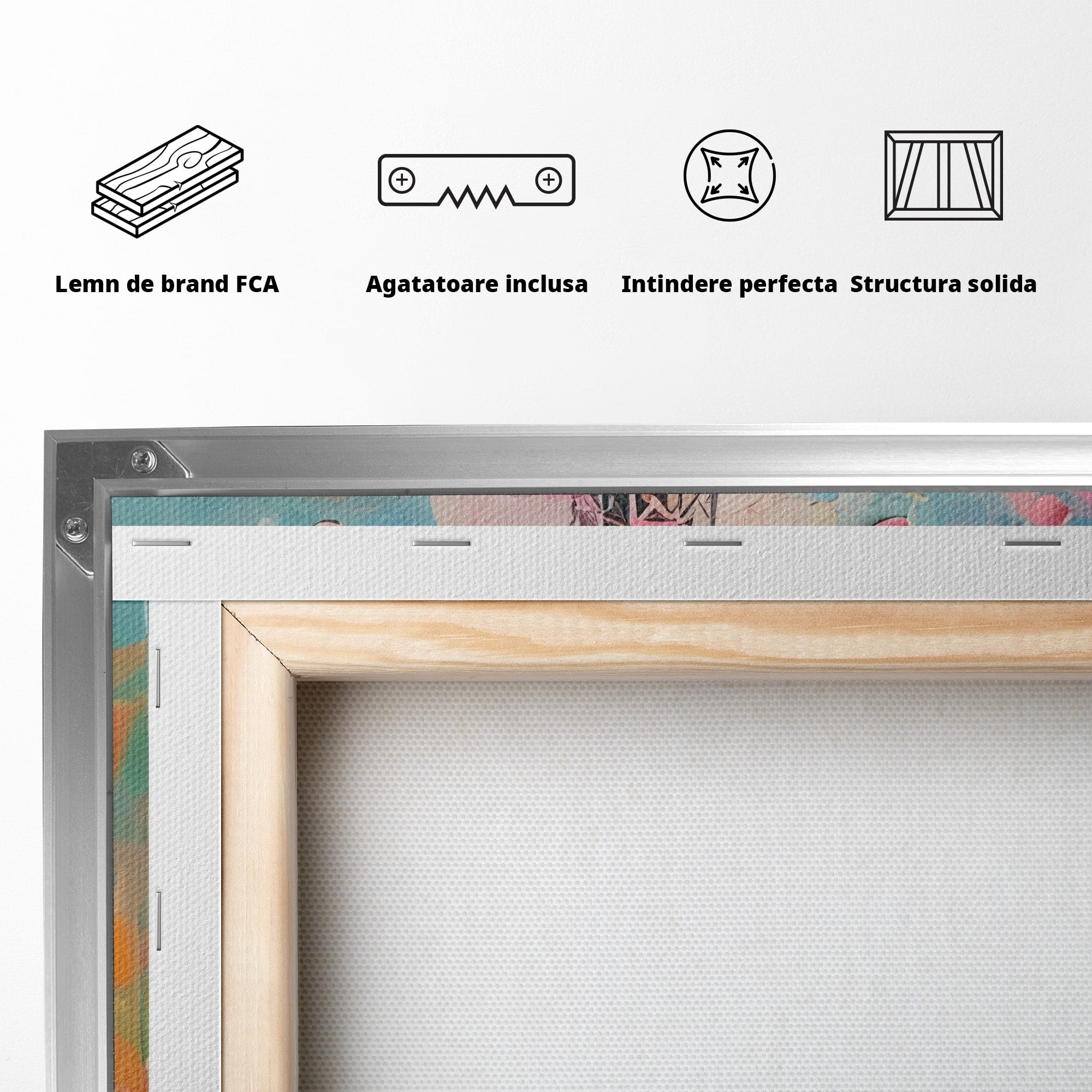 Tablou Canvas Premium LuxCanva® C1175, Turnul Eiffel Primavaratic, Turnul Eiffel, Primavara, Paris, Flori, Living, Culori Vibrante
