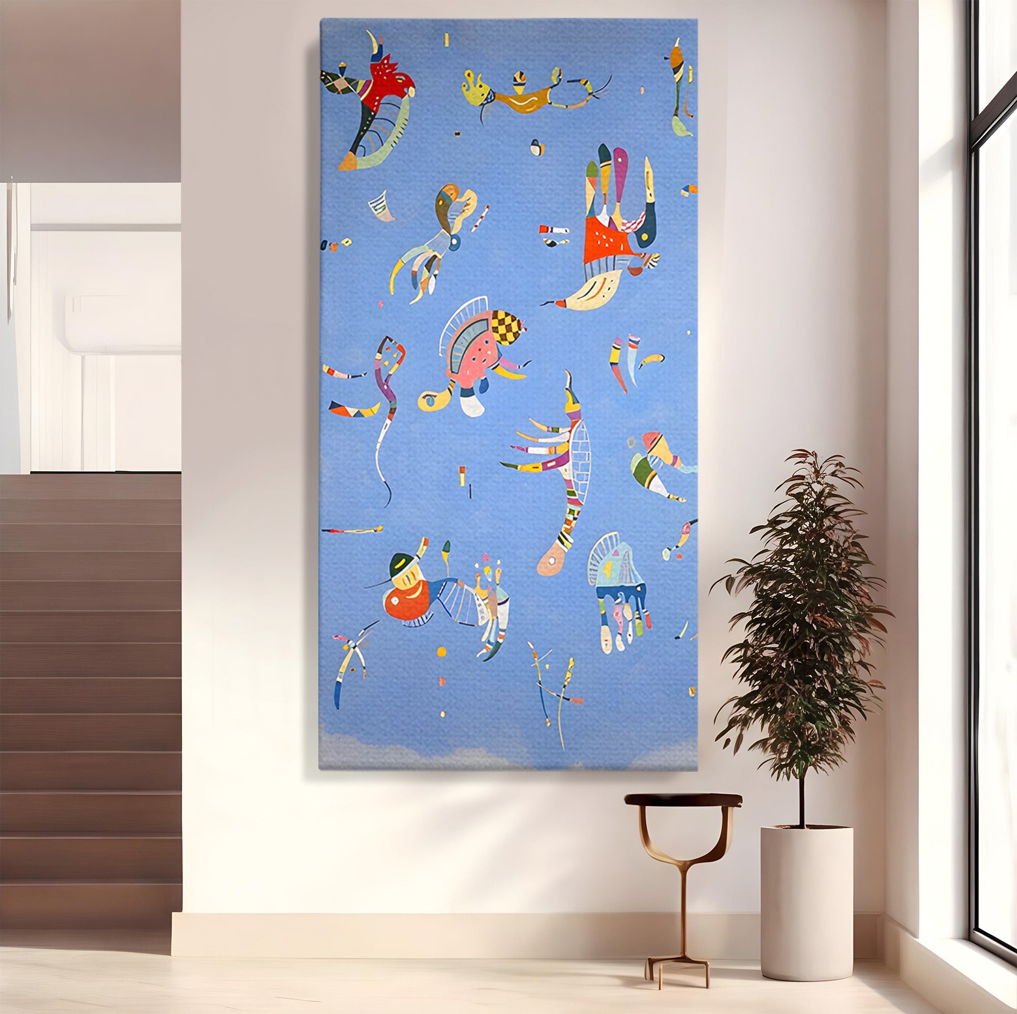 Tablou Canvas Premium LuxCanva® C1179, Dansul Formelor Abstracte, Abstract, Forme, Arta Moderna, Creativitate, Living, Culori Vibrante