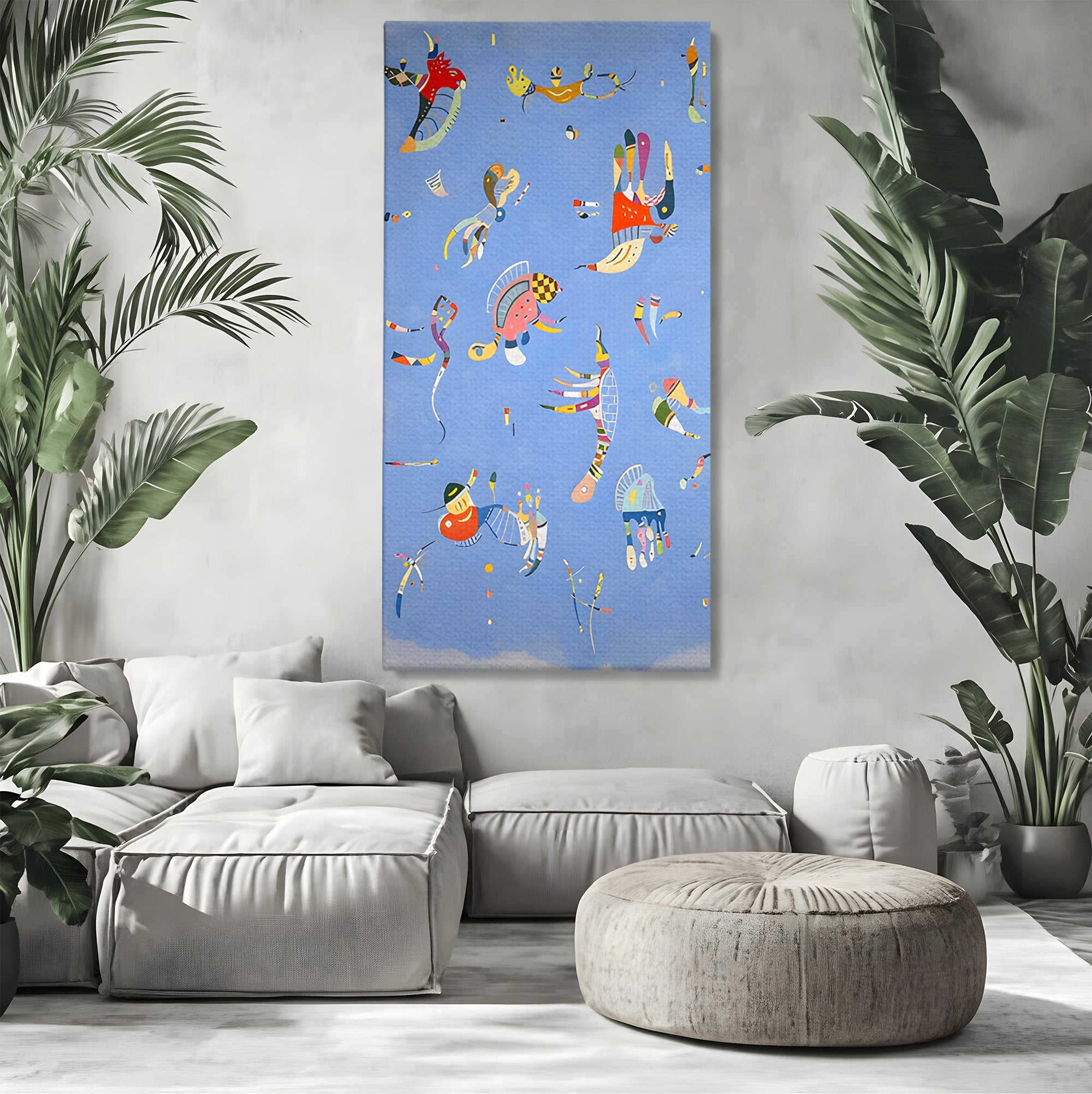 Tablou Canvas Premium LuxCanva® C1179, Dansul Formelor Abstracte, Abstract, Forme, Arta Moderna, Creativitate, Living, Culori Vibrante