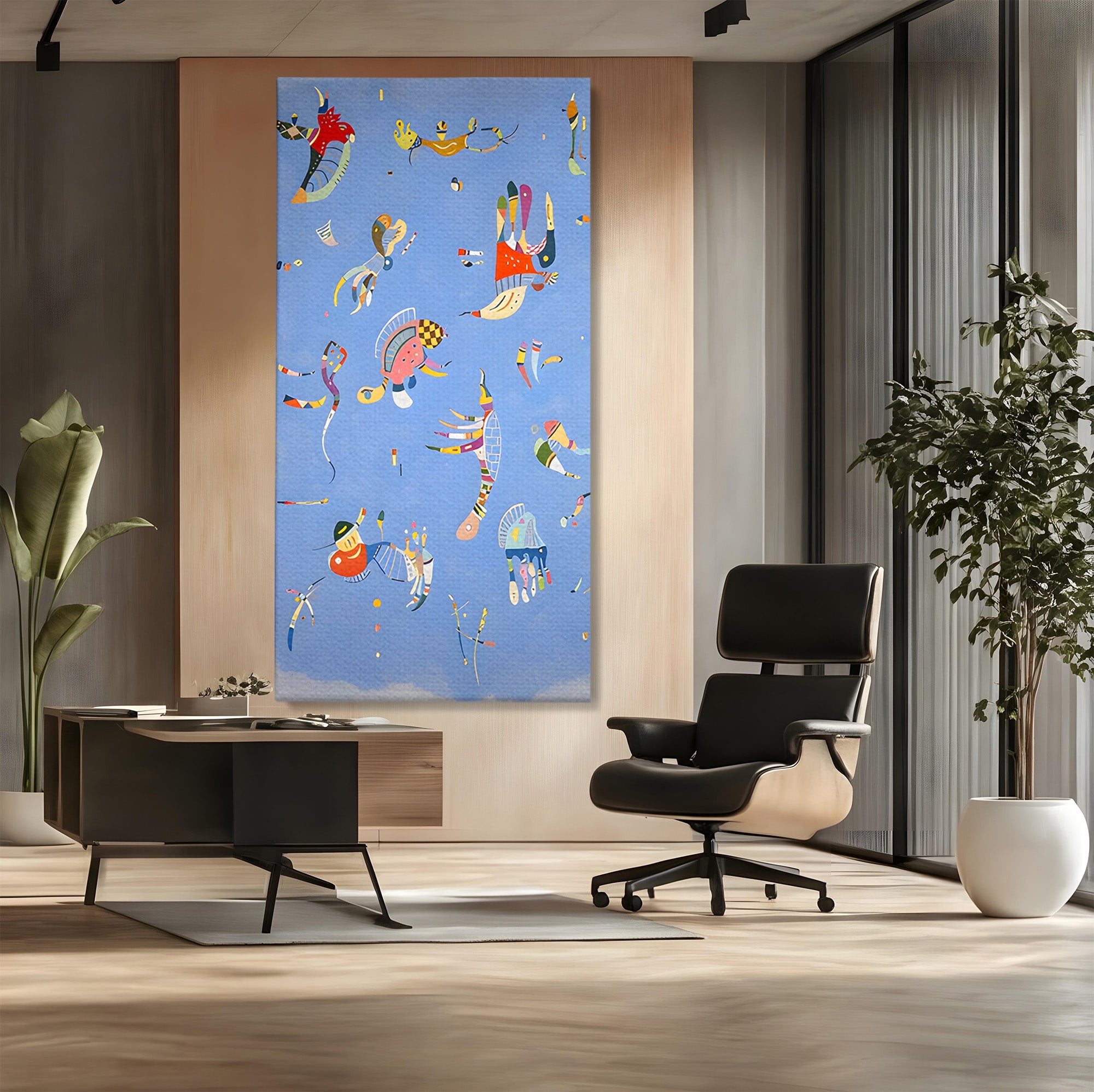 Tablou Canvas Premium LuxCanva® C1179, Dansul Formelor Abstracte, Abstract, Forme, Arta Moderna, Creativitate, Living, Culori Vibrante