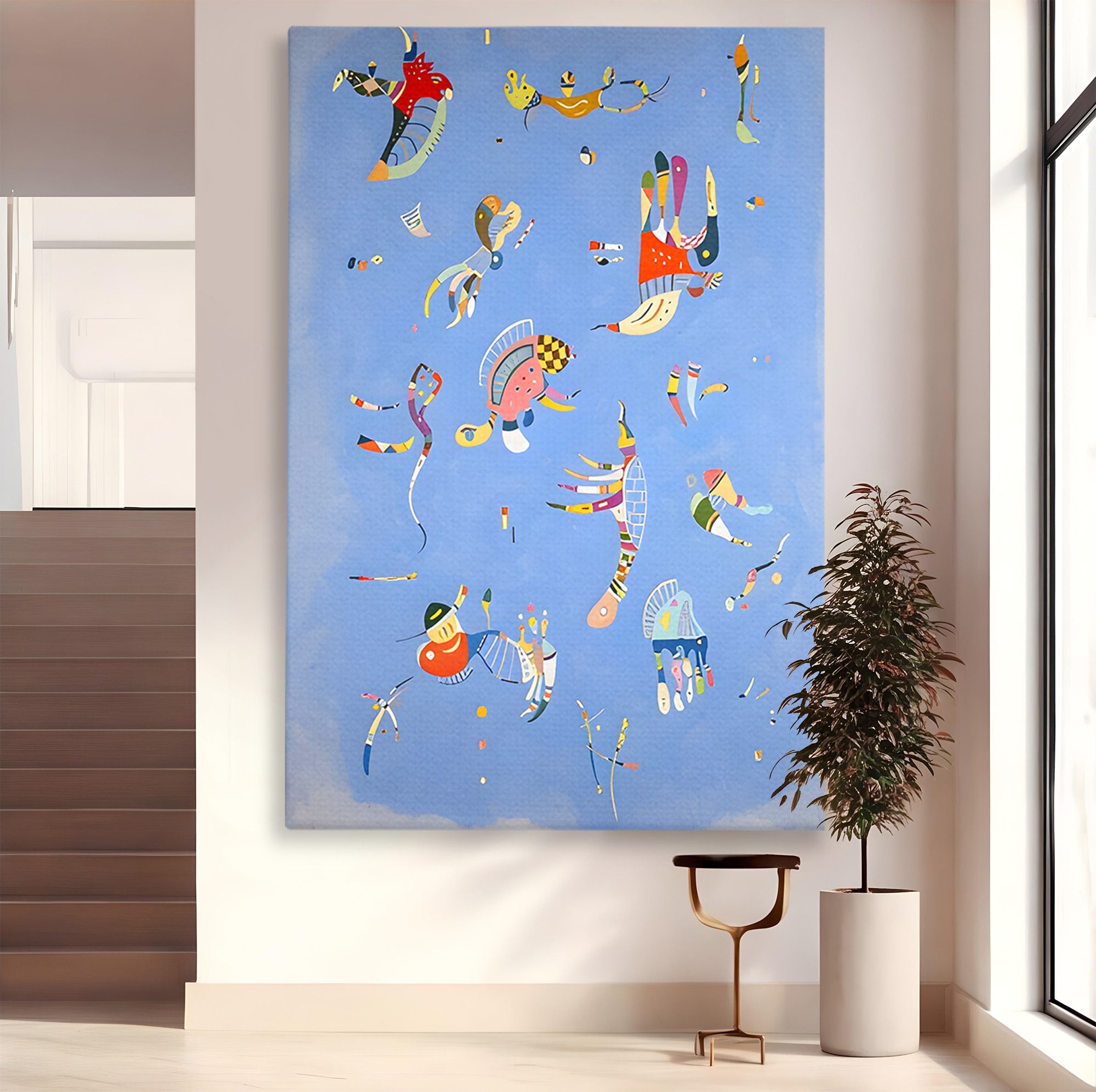 Tablou Canvas Premium LuxCanva® C1179, Dansul Formelor Abstracte, Abstract, Forme, Arta Moderna, Creativitate, Living, Culori Vibrante