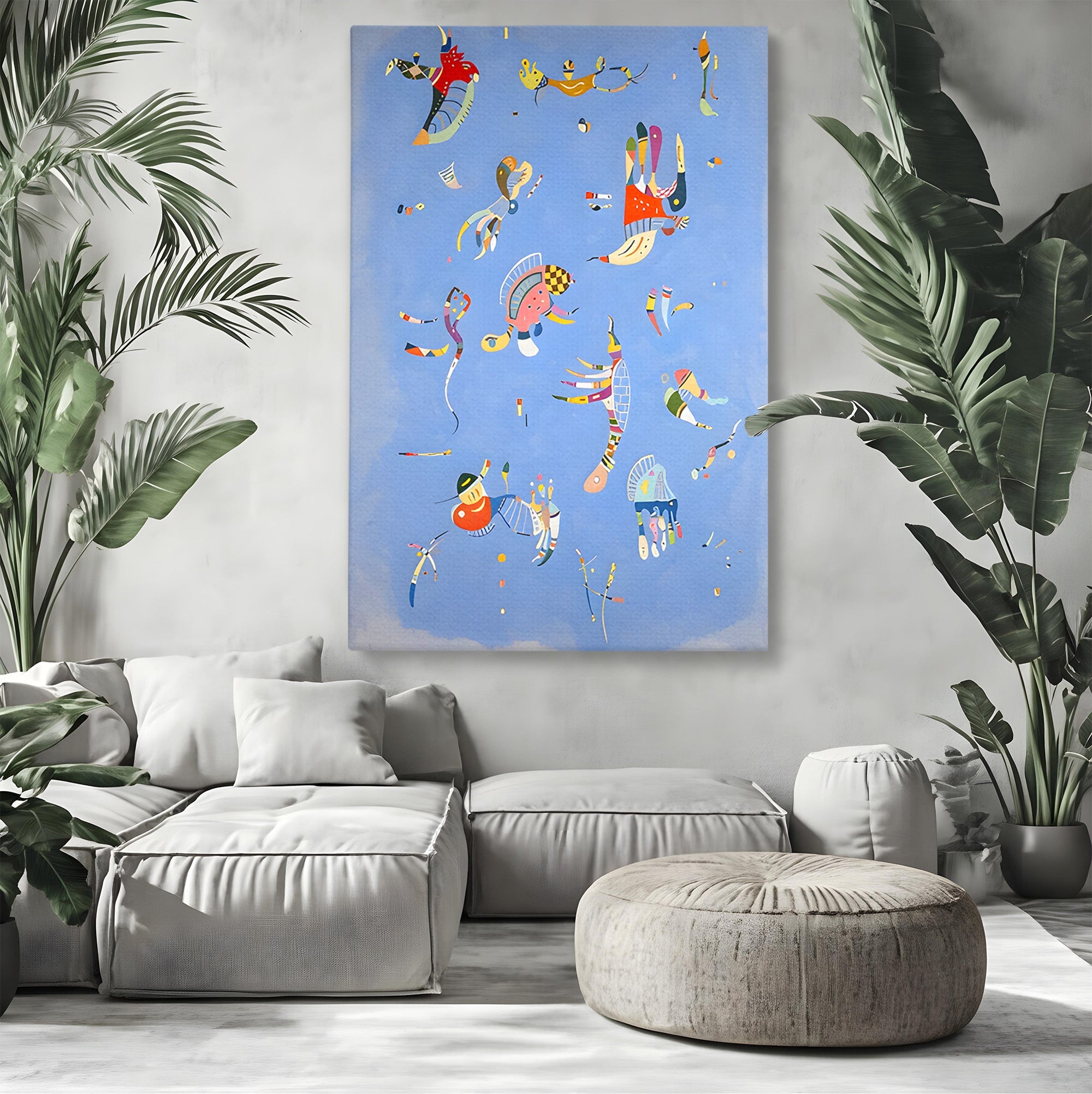 Tablou Canvas Premium LuxCanva® C1179, Dansul Formelor Abstracte, Abstract, Forme, Arta Moderna, Creativitate, Living, Culori Vibrante