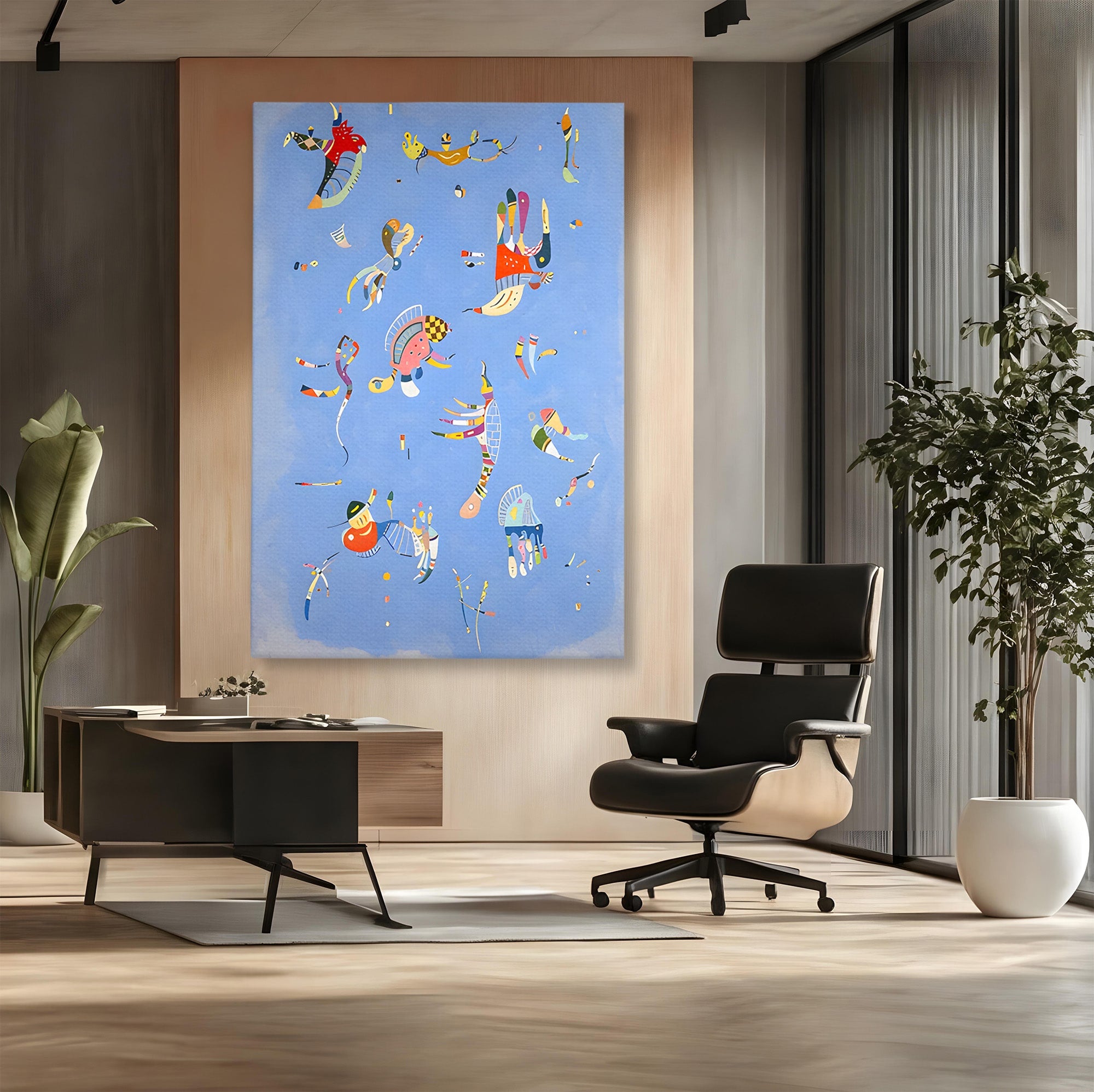 Tablou Canvas Premium LuxCanva® C1179, Dansul Formelor Abstracte, Abstract, Forme, Arta Moderna, Creativitate, Living, Culori Vibrante