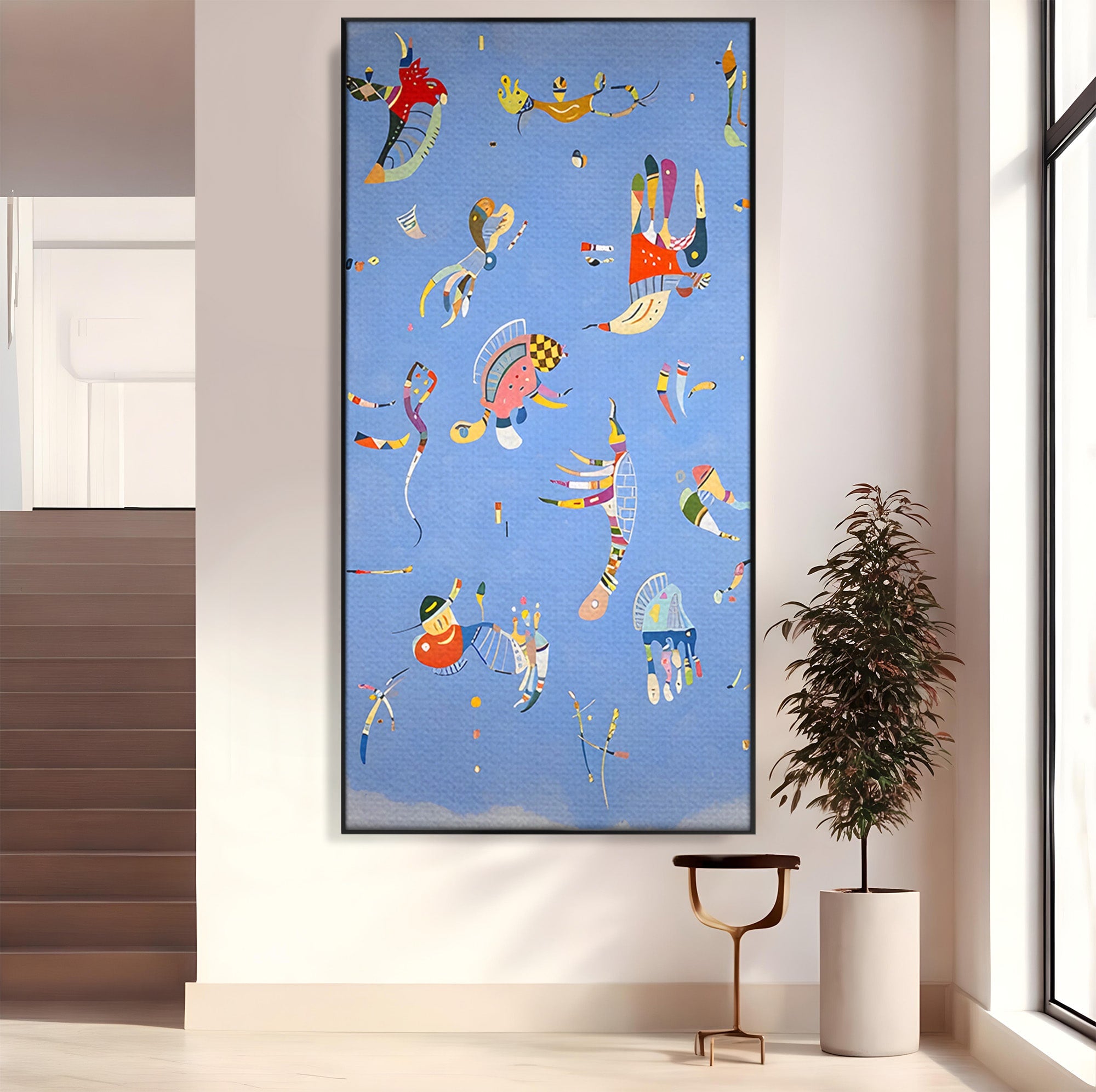 Tablou Canvas Premium LuxCanva® C1179, Dansul Formelor Abstracte, Abstract, Forme, Arta Moderna, Creativitate, Living, Culori Vibrante