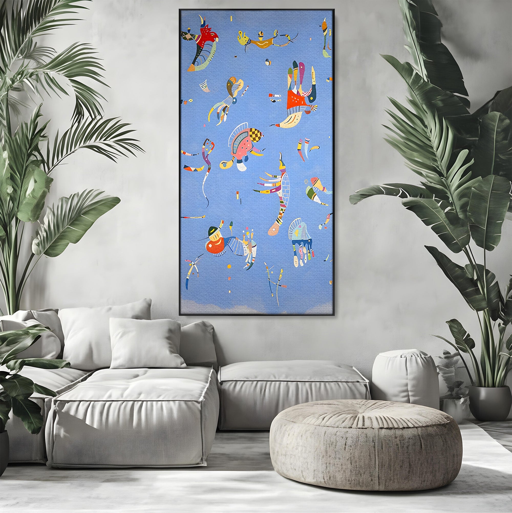 Tablou Canvas Premium LuxCanva® C1179, Dansul Formelor Abstracte, Abstract, Forme, Arta Moderna, Creativitate, Living, Culori Vibrante