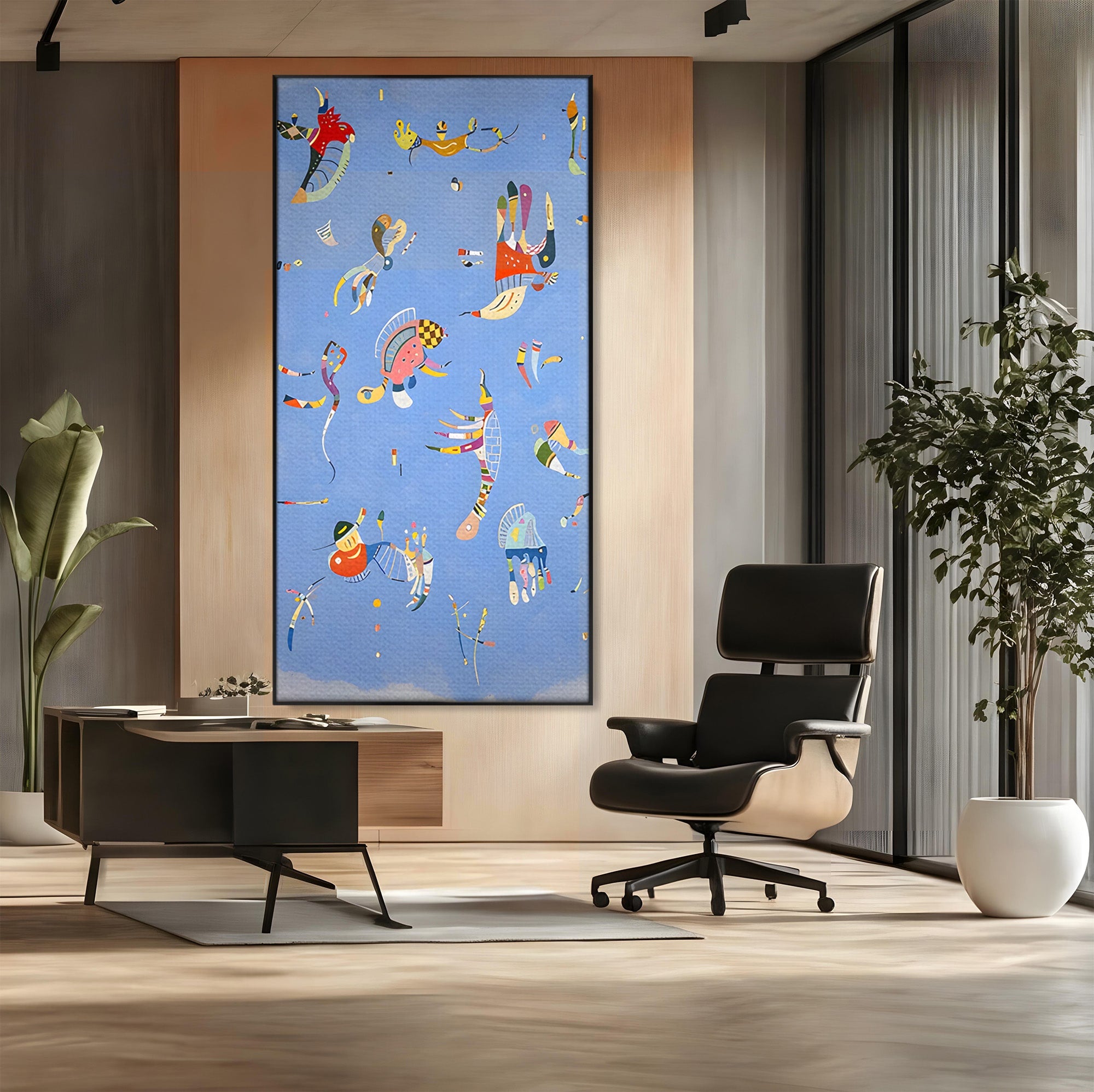 Tablou Canvas Premium LuxCanva® C1179, Dansul Formelor Abstracte, Abstract, Forme, Arta Moderna, Creativitate, Living, Culori Vibrante
