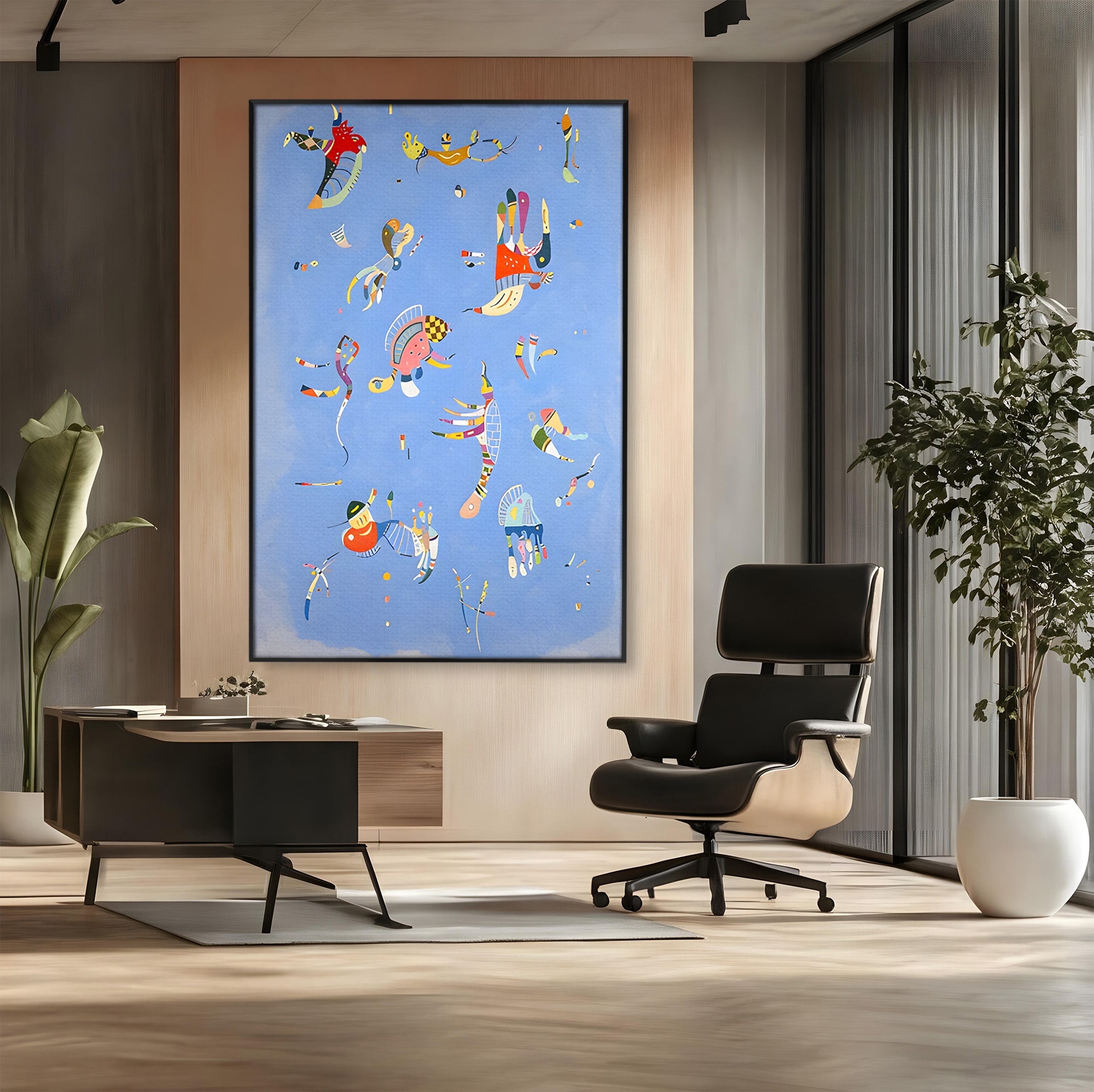Tablou Canvas Premium LuxCanva® C1179, Dansul Formelor Abstracte, Abstract, Forme, Arta Moderna, Creativitate, Living, Culori Vibrante