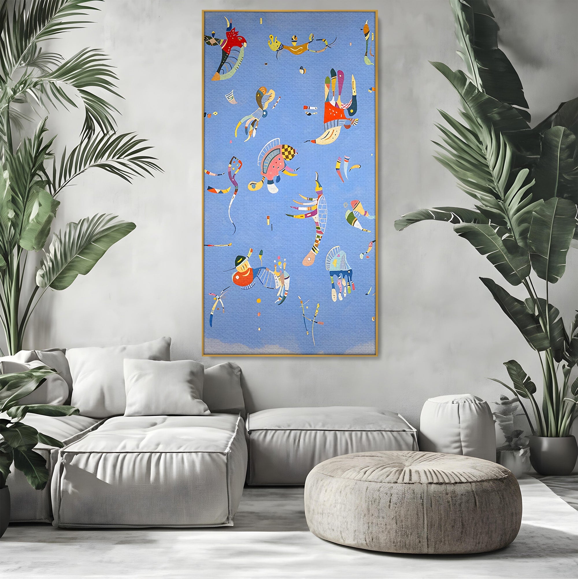 Tablou Canvas Premium LuxCanva® C1179, Dansul Formelor Abstracte, Abstract, Forme, Arta Moderna, Creativitate, Living, Culori Vibrante