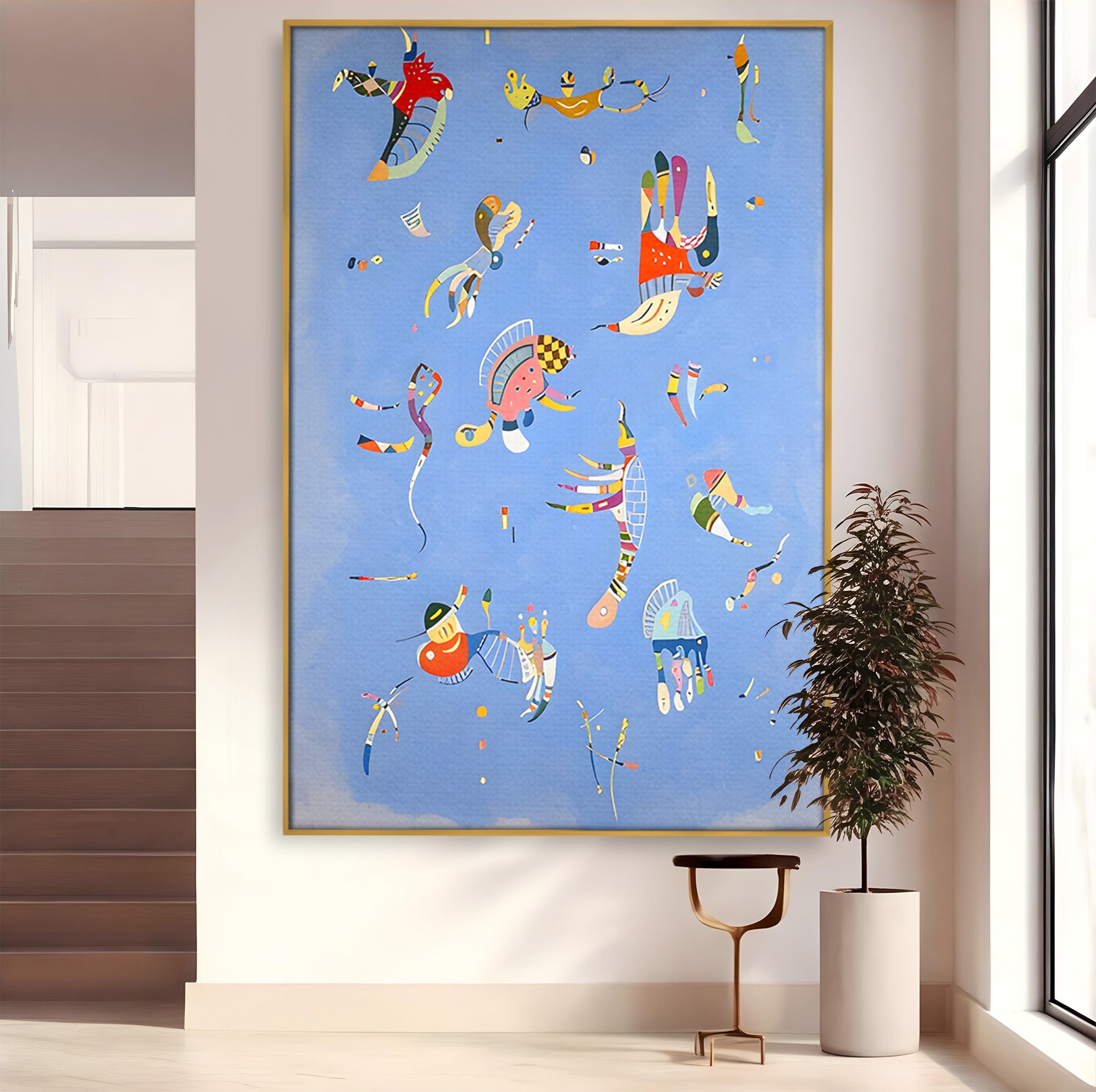 Tablou Canvas Premium LuxCanva® C1179, Dansul Formelor Abstracte, Abstract, Forme, Arta Moderna, Creativitate, Living, Culori Vibrante