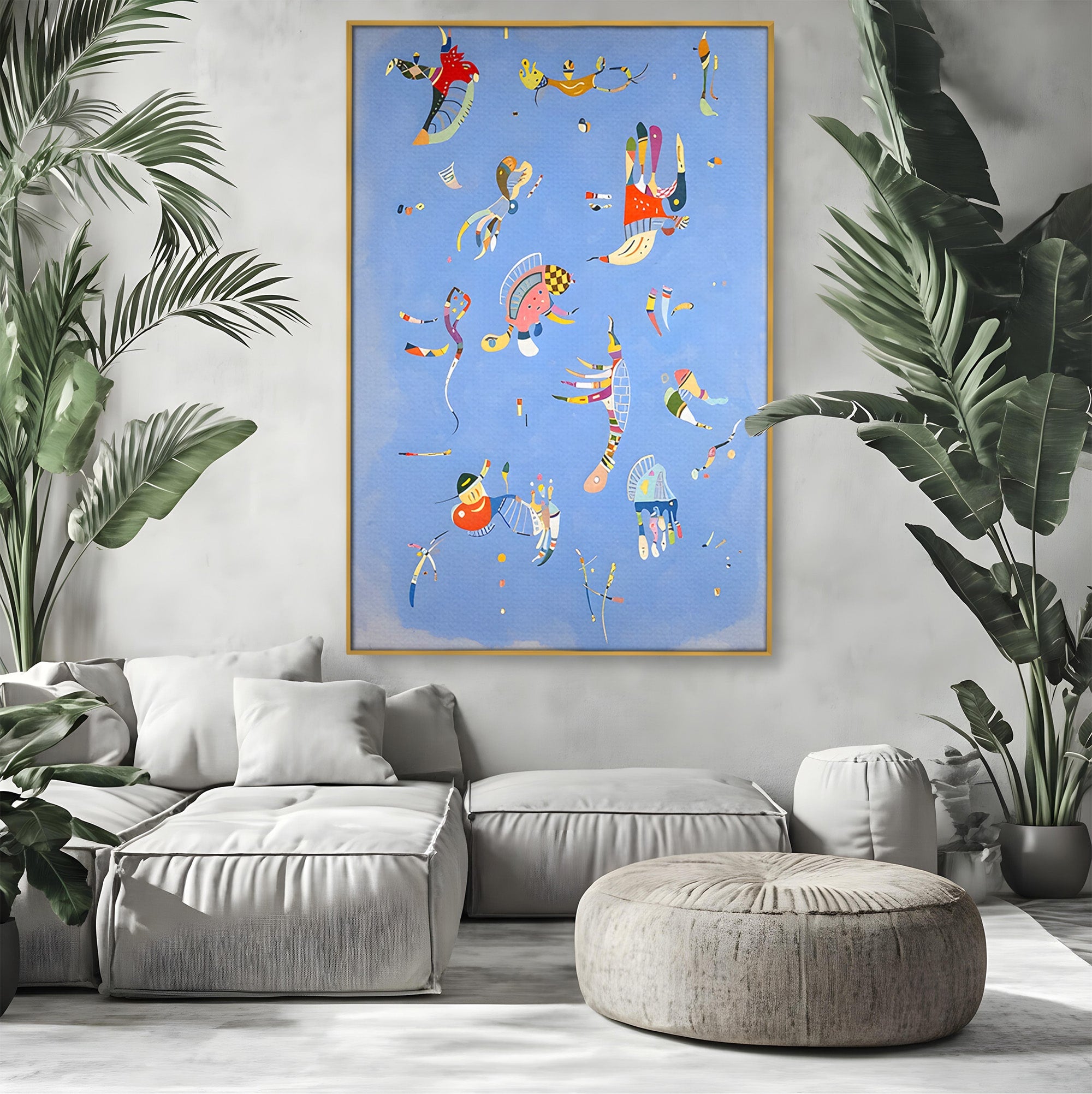 Tablou Canvas Premium LuxCanva® C1179, Dansul Formelor Abstracte, Abstract, Forme, Arta Moderna, Creativitate, Living, Culori Vibrante