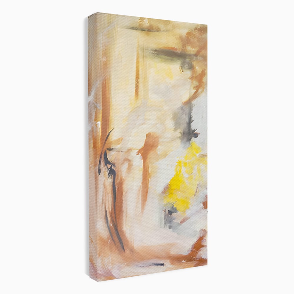 Tablou Canvas Premium LuxCanva® C1180, Brown And Gold Painting , Culori, Abstract, Relaxare, Living Room, Culori Vibrante