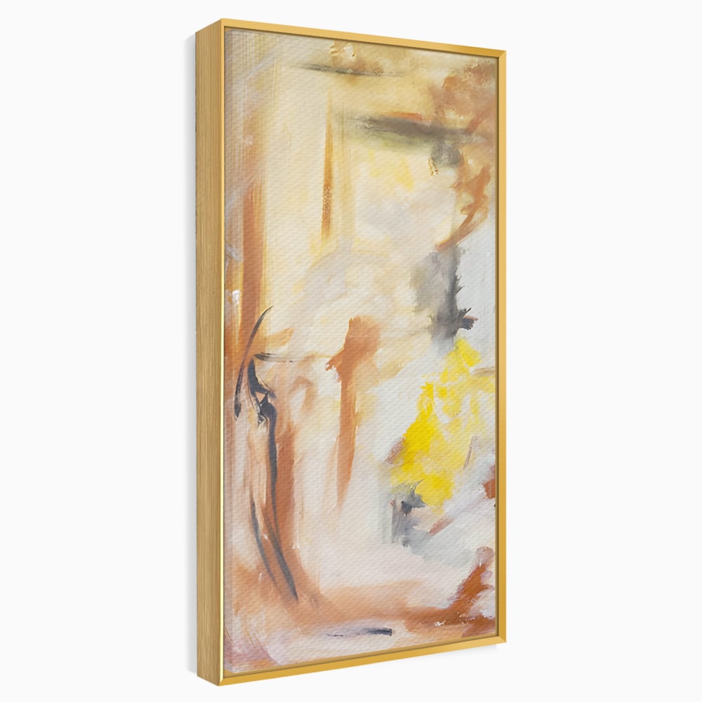 Tablou Canvas Premium LuxCanva® C1180, Brown And Gold Painting , Culori, Abstract, Relaxare, Living Room, Culori Vibrante