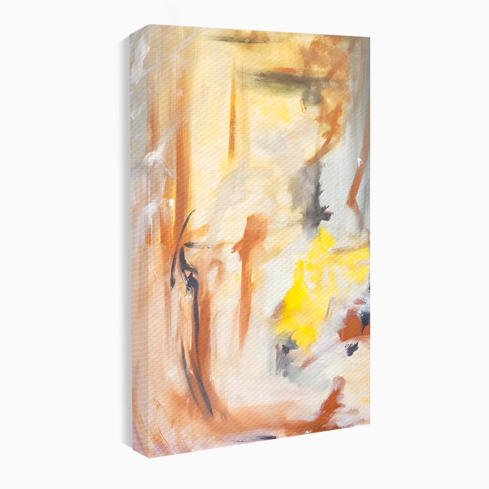 Tablou Canvas Premium LuxCanva® C1180, Brown And Gold Painting , Culori, Abstract, Relaxare, Living Room, Culori Vibrante