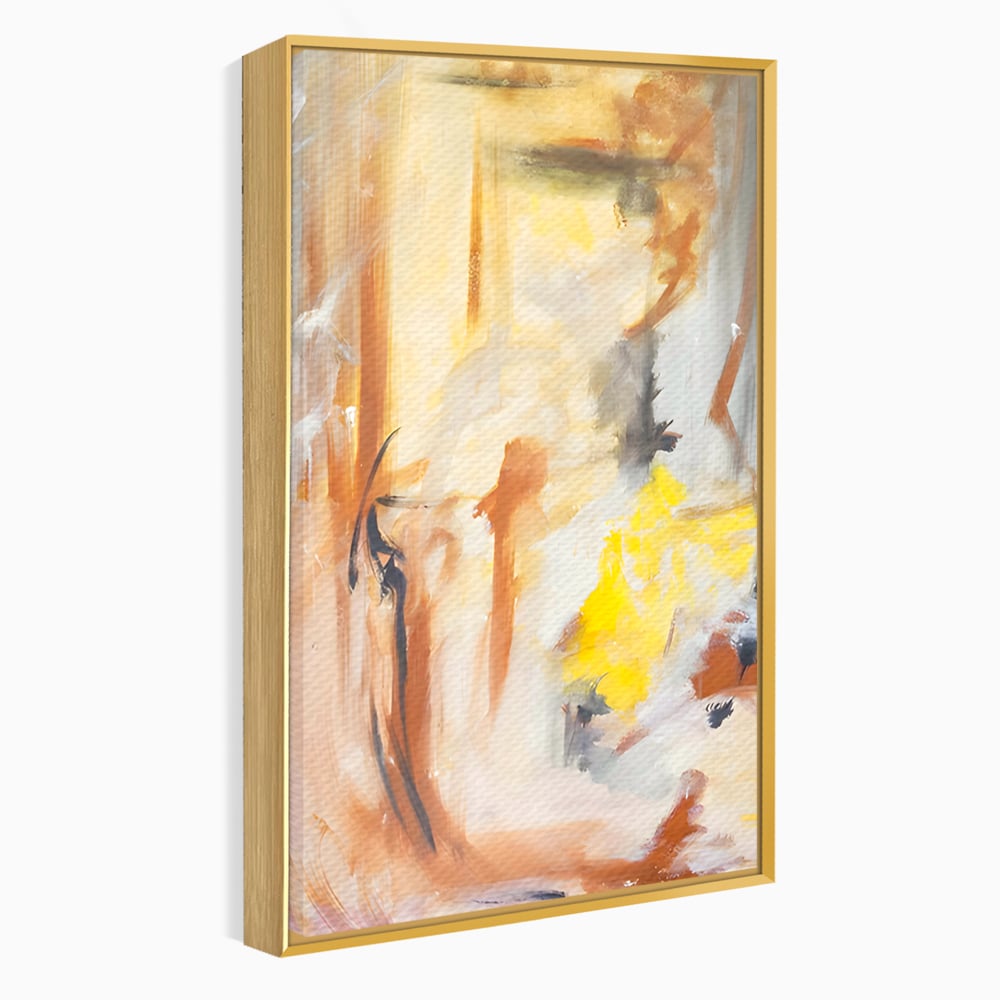 Tablou Canvas Premium LuxCanva® C1180, Brown And Gold Painting , Culori, Abstract, Relaxare, Living Room, Culori Vibrante